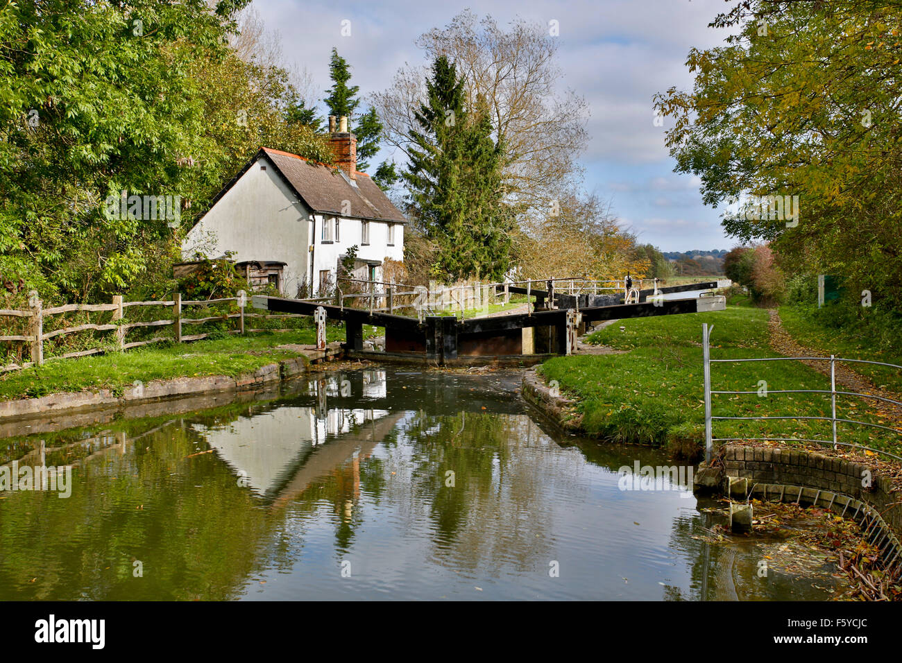 Kennet und Avon Kanal; In der Nähe von Hungerford; Berkshire Stockfoto