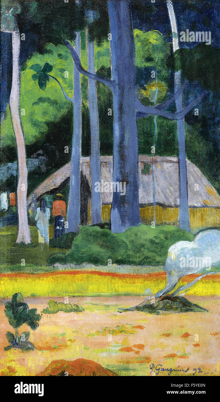 Paul Gauguin - Cabane Sous Les Arbres Stockfoto