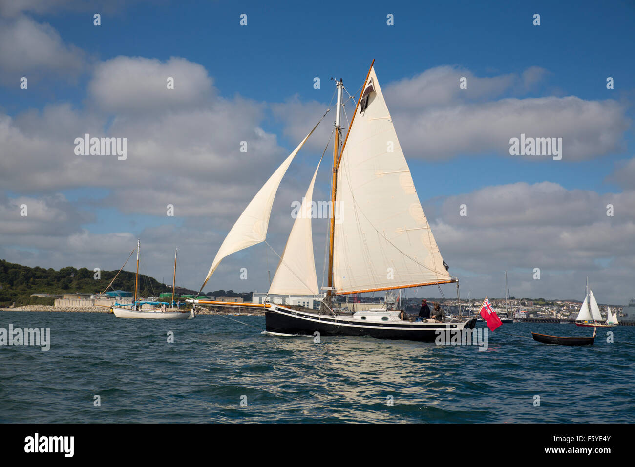 Großsegler; Regatta; Falmouth 2014 Cornwall; UK Stockfoto
