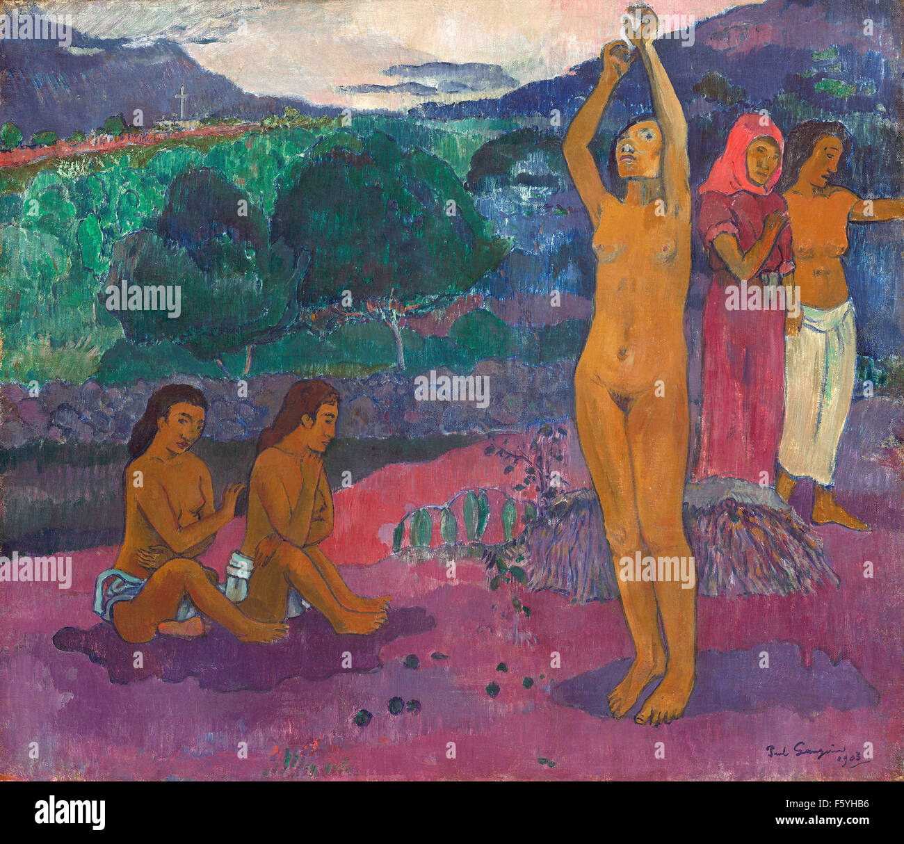 Paul Gauguin - die Anrufung Stockfoto