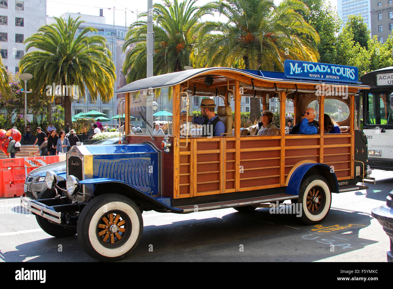 Stilisierte touristische Auto am Union Square in San Francisco Stockfoto