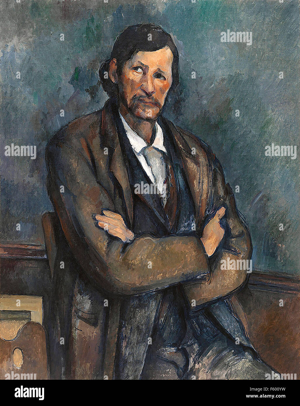 Paul Cézanne - Mann mit verschränkten Armen Stockfoto