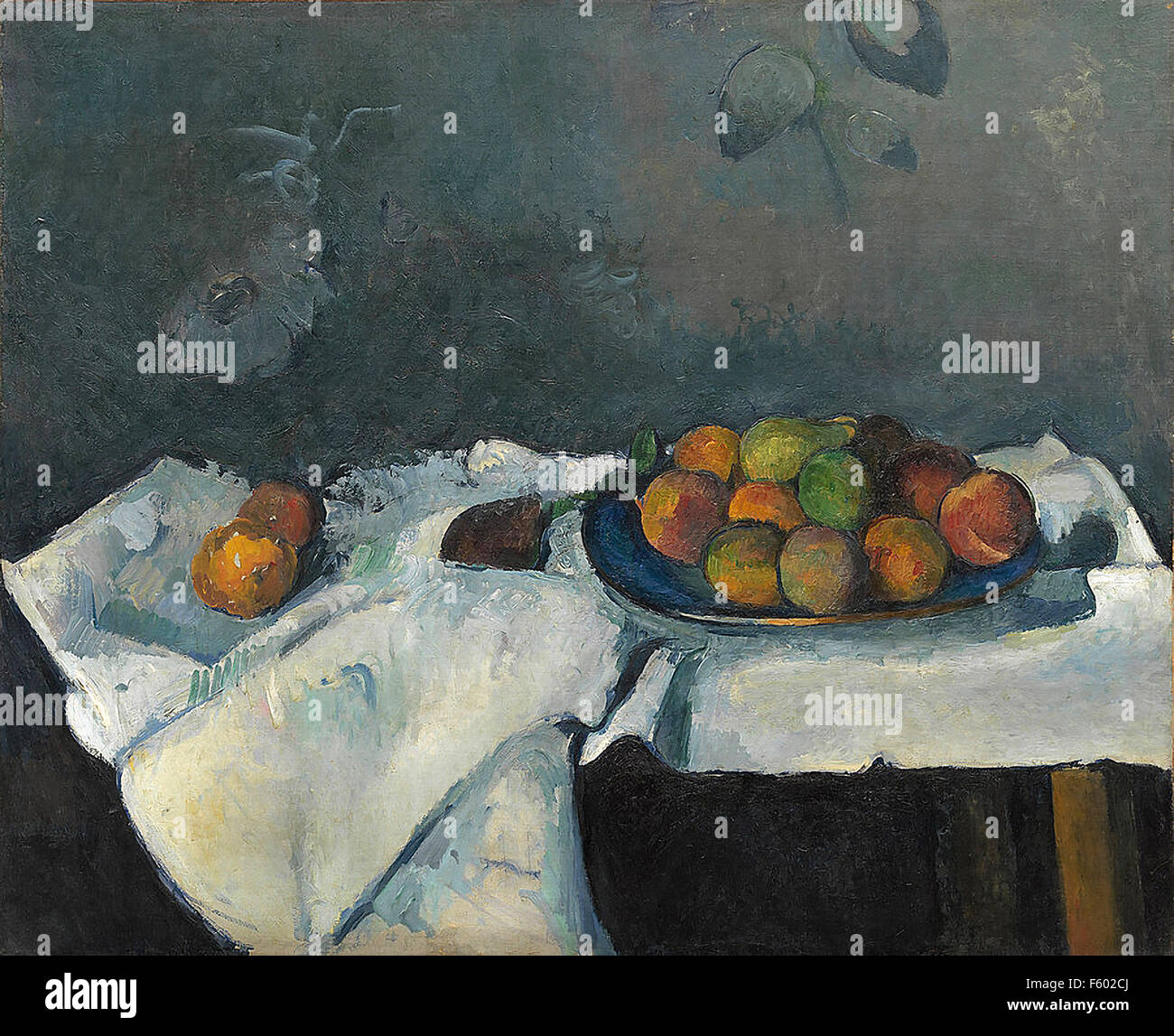 Paul Cézanne - Stillleben Platte Pfirsiche Stockfoto