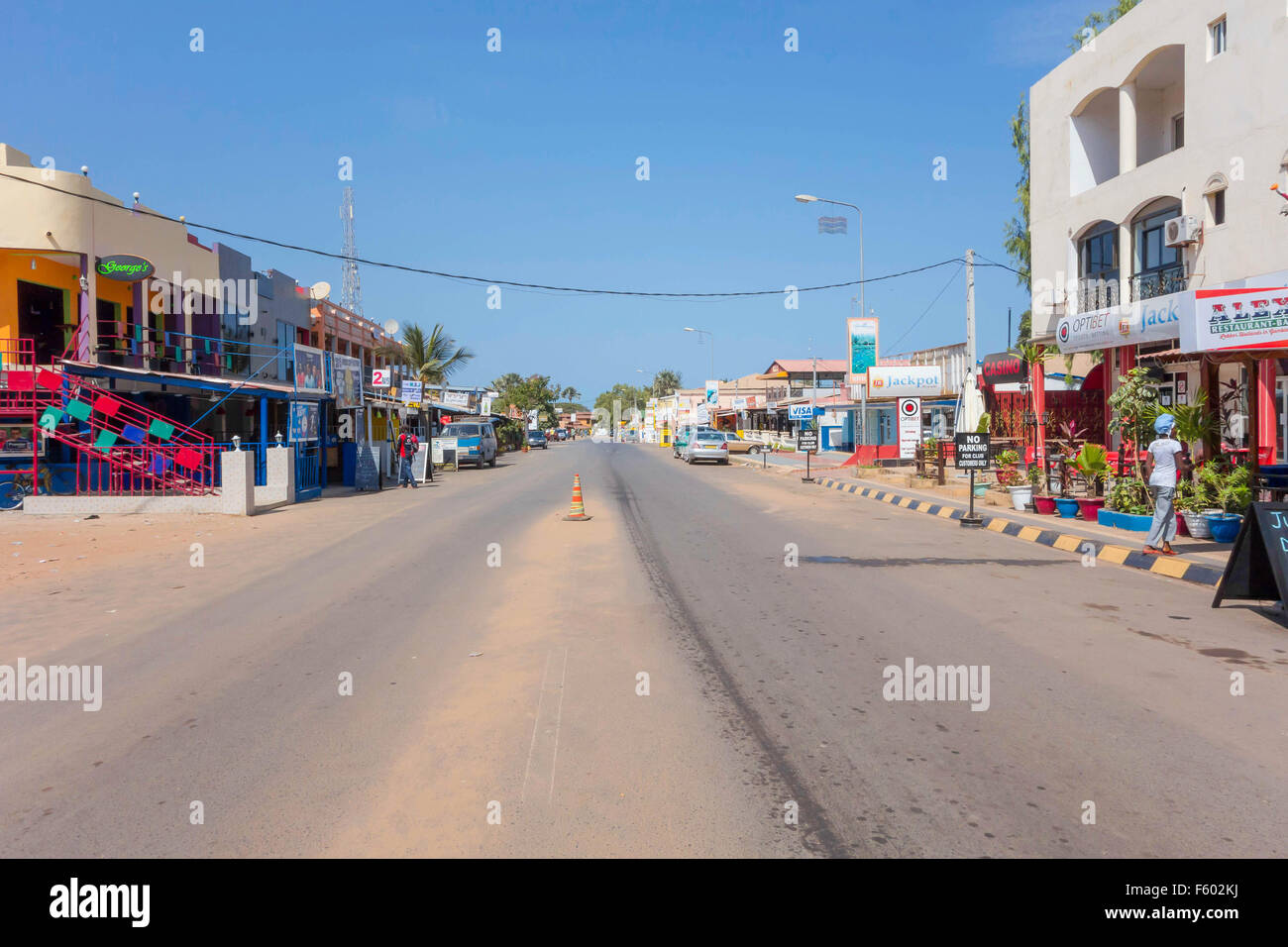 Senegambia Streifen Kololi Gambia Stockfoto