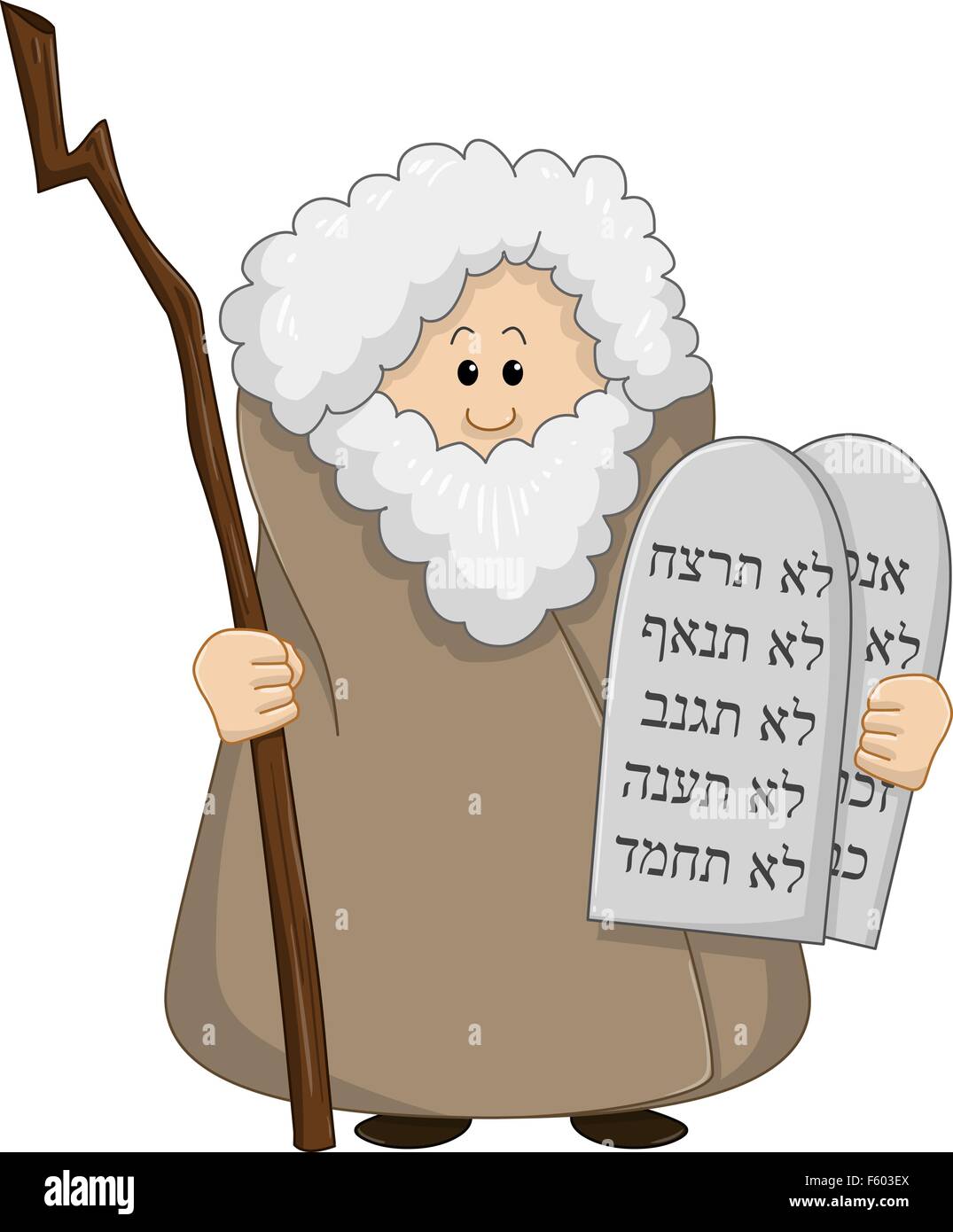 Vektor-Illustration von Moses die zehn Gebote halten. Stock Vektor