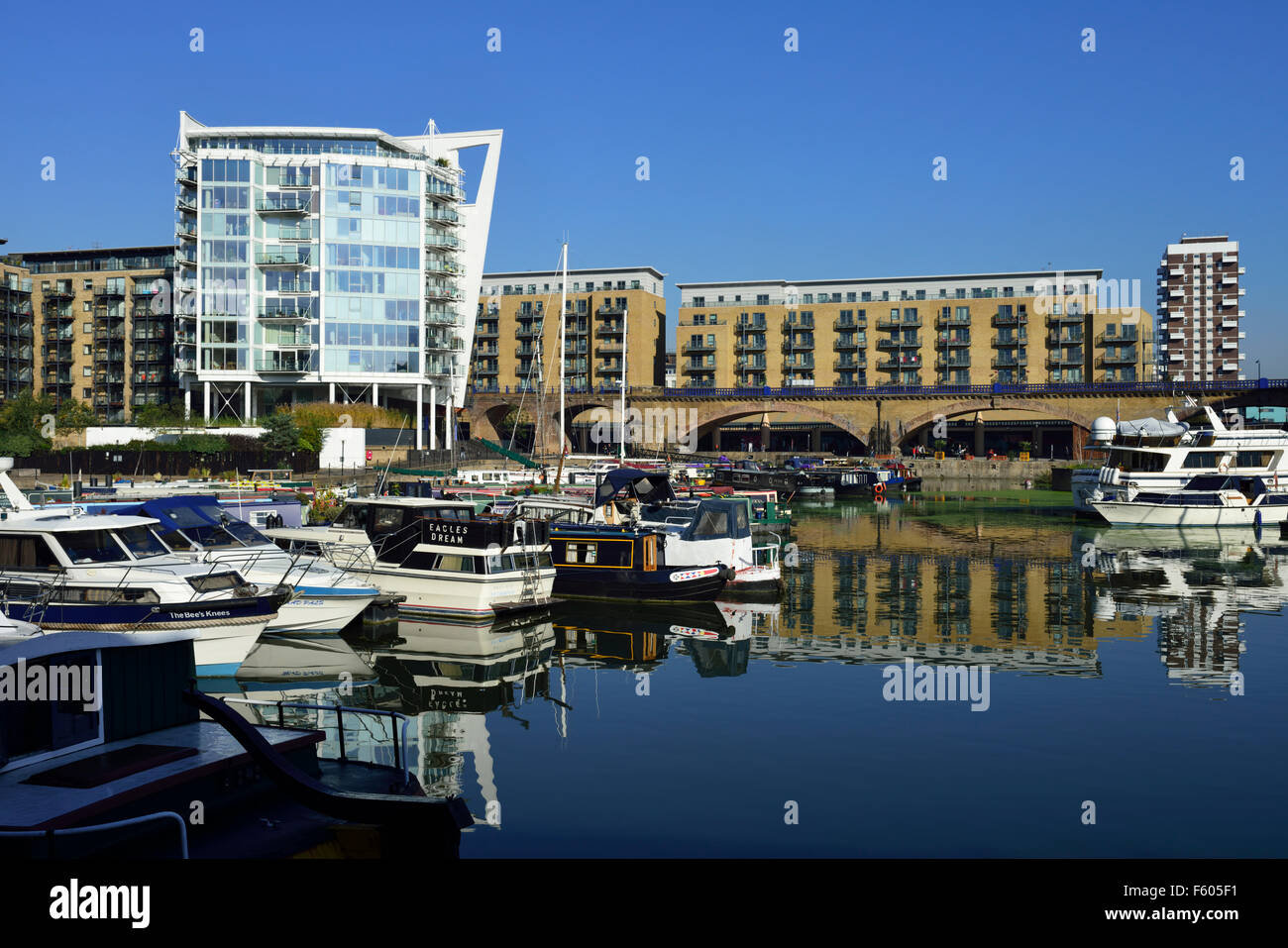 Limehouse Bassin, Limehouse, East London, Vereinigtes Königreich Stockfoto