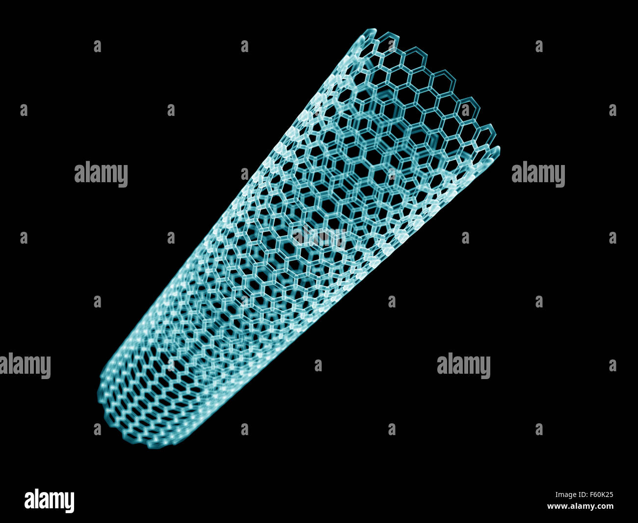 wissenschaftliche Illustration einer Nano-Röhre Stockfoto