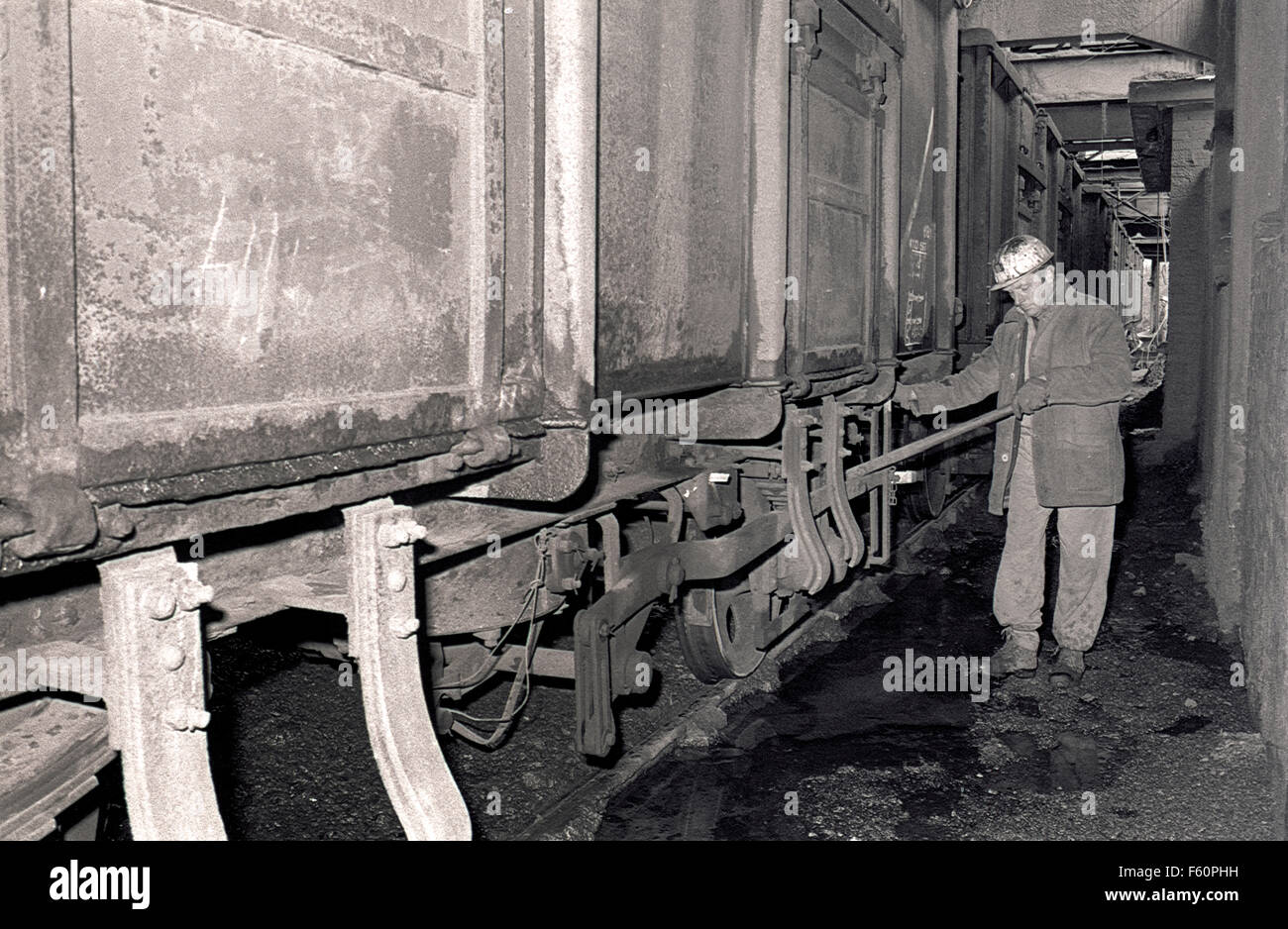 Bergleute wurden einem gemeinsamen Standort in South Wales Tälern, aber jetzt sind sie eine Rasse, die selten in die Kohlenreviers. Stockfoto