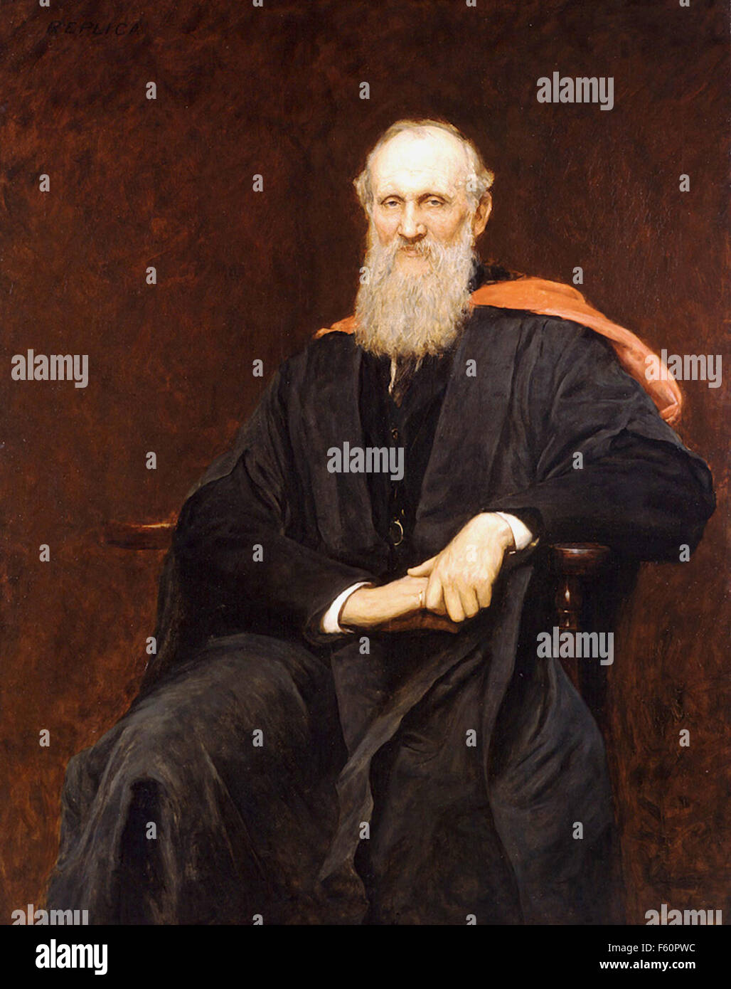 WILLIAM THOMSON, Lord Kelvin (1824-1907), irischer Physiker und Ingenieur, gemalt von Hubert Herkomer um 1900 Stockfoto