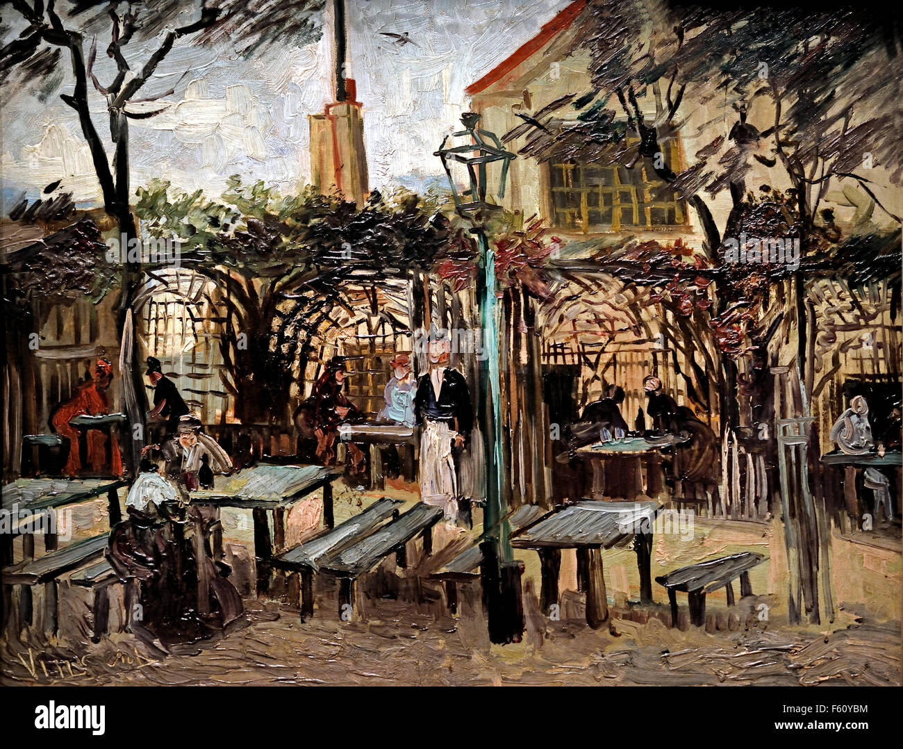 Terrasse eines Cafes auf Montmartre (La Guinguette) 1886 Vincent van Gogh 1853-1890 Niederlande Niederlande Stockfoto