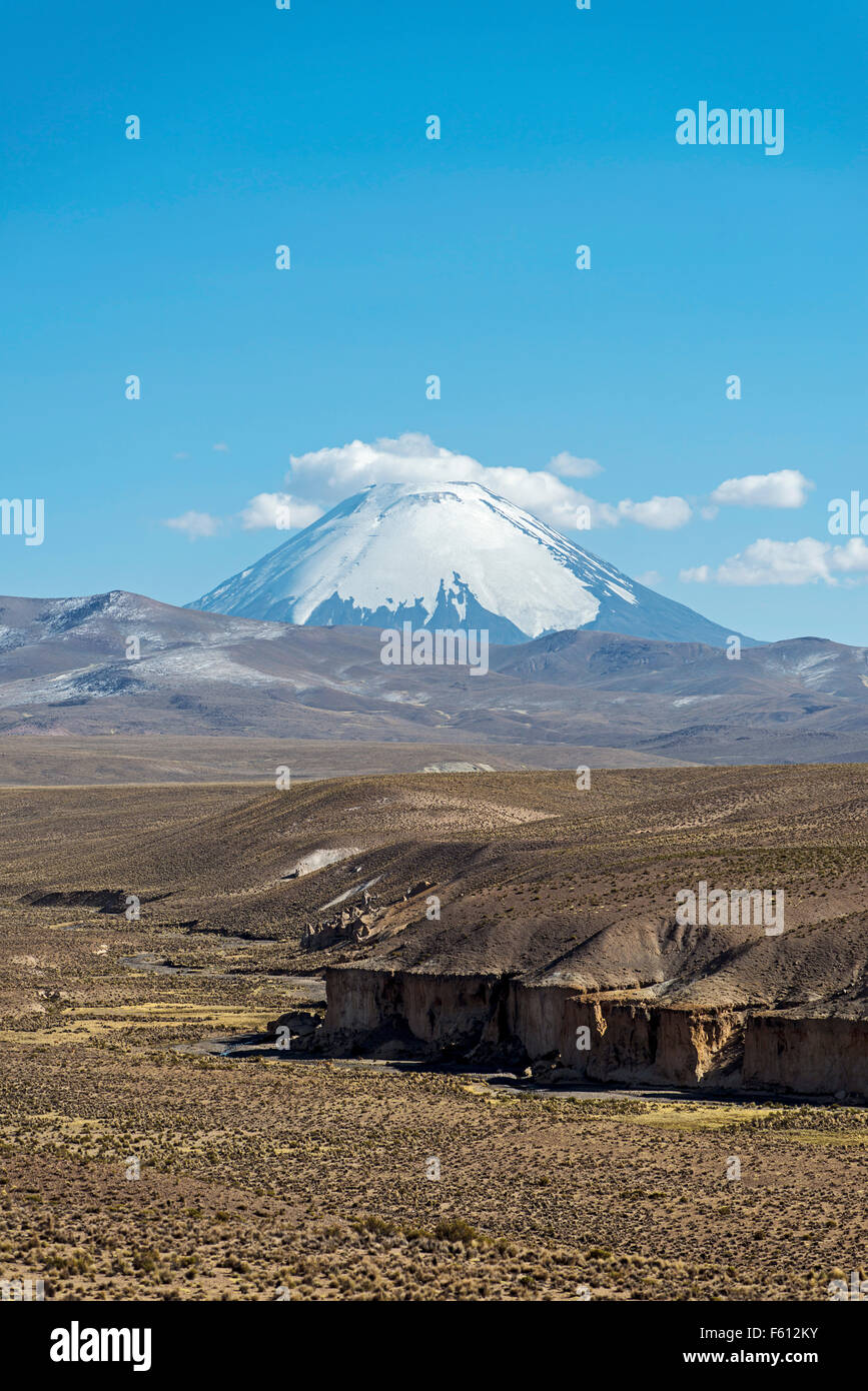 Vulkan Parinacota 6348 m Lauca Nationalpark Region Arica y Parinacota, Nord-Chile, Chile Stockfoto