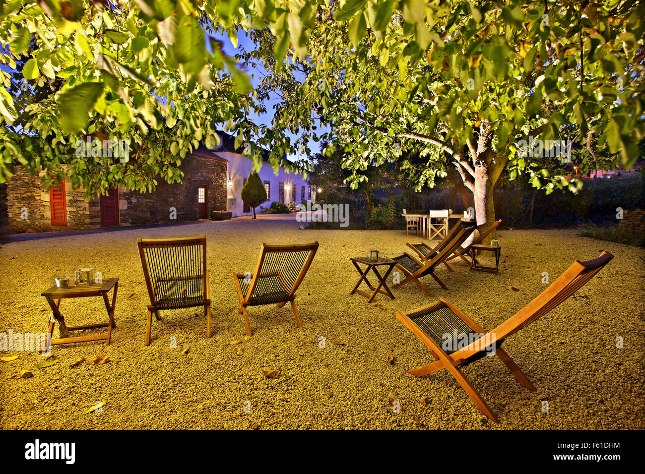 In 'Morgadia Da Calcada', eine schöne Pension, umgeben von Weinbergen, in Sélestat Dorf, Weinregion Alto Douro, Porto e Norte, Portugal. Stockfoto