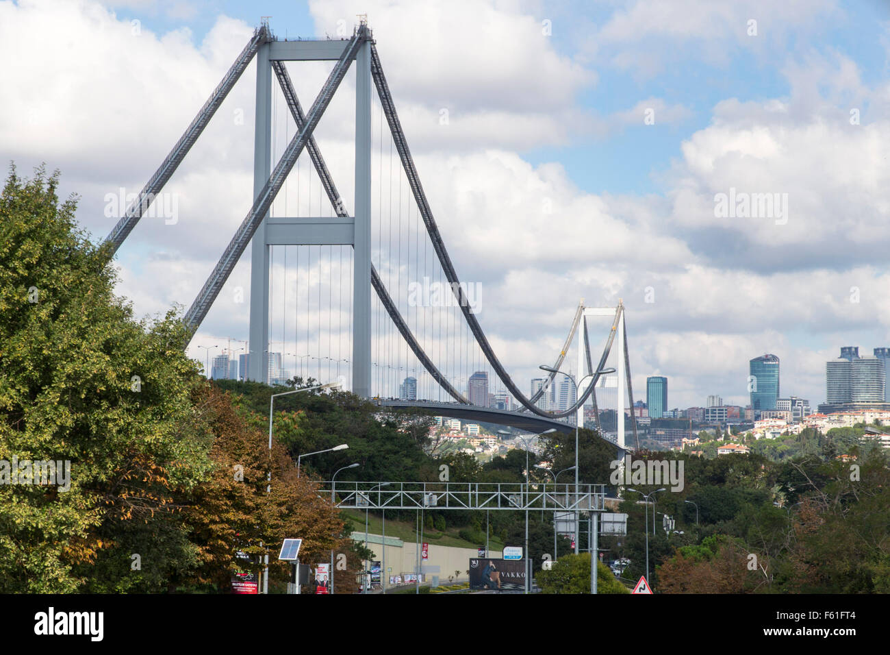 Bosporus-Brücke, Istanbul, Türkei, Samstag, 19. September 2015. Stockfoto