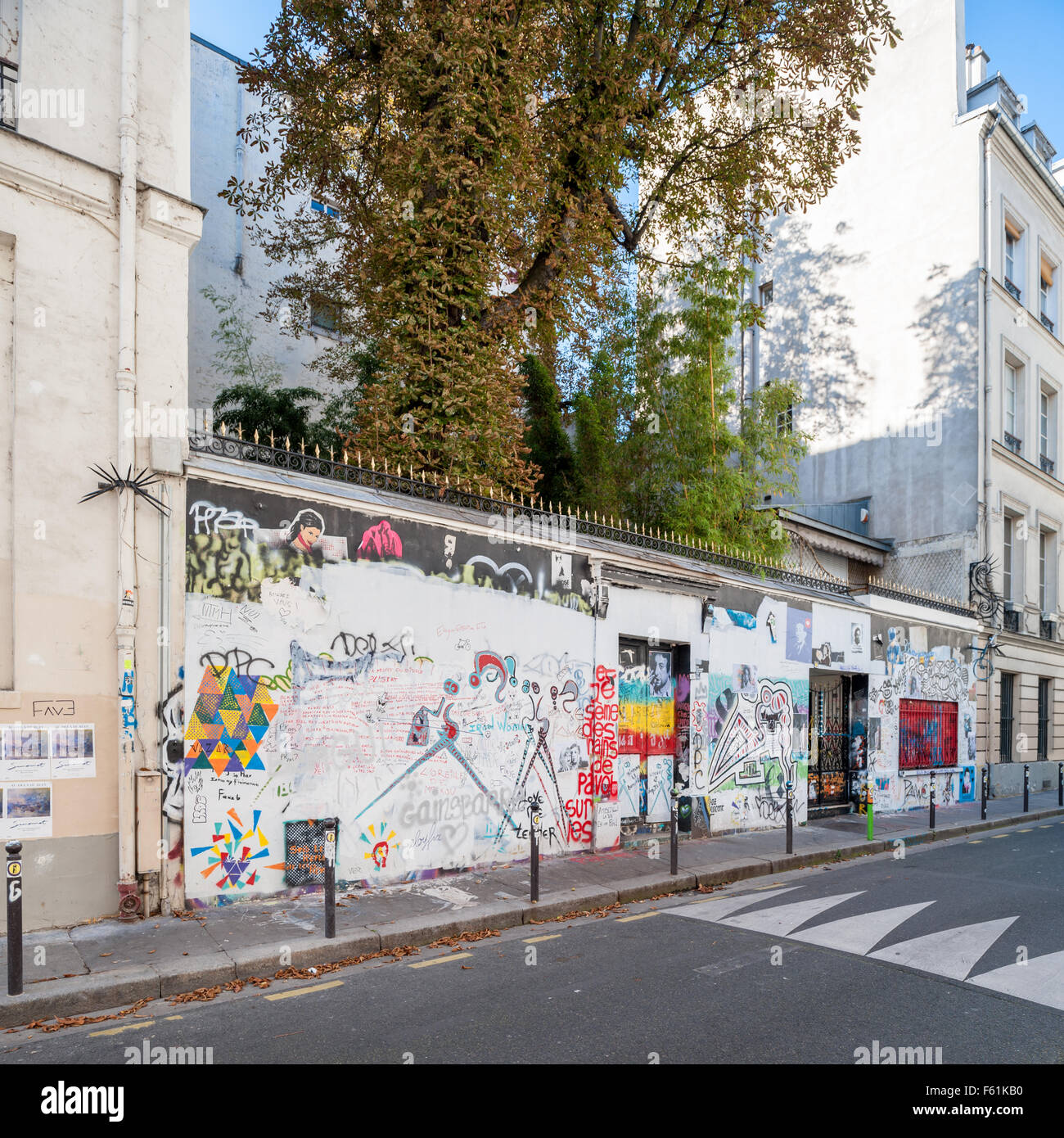 Frankreich, Paris, n ° 5 Bis Rue de Verneuil - Serge Gainsbourg Residenz Stockfoto