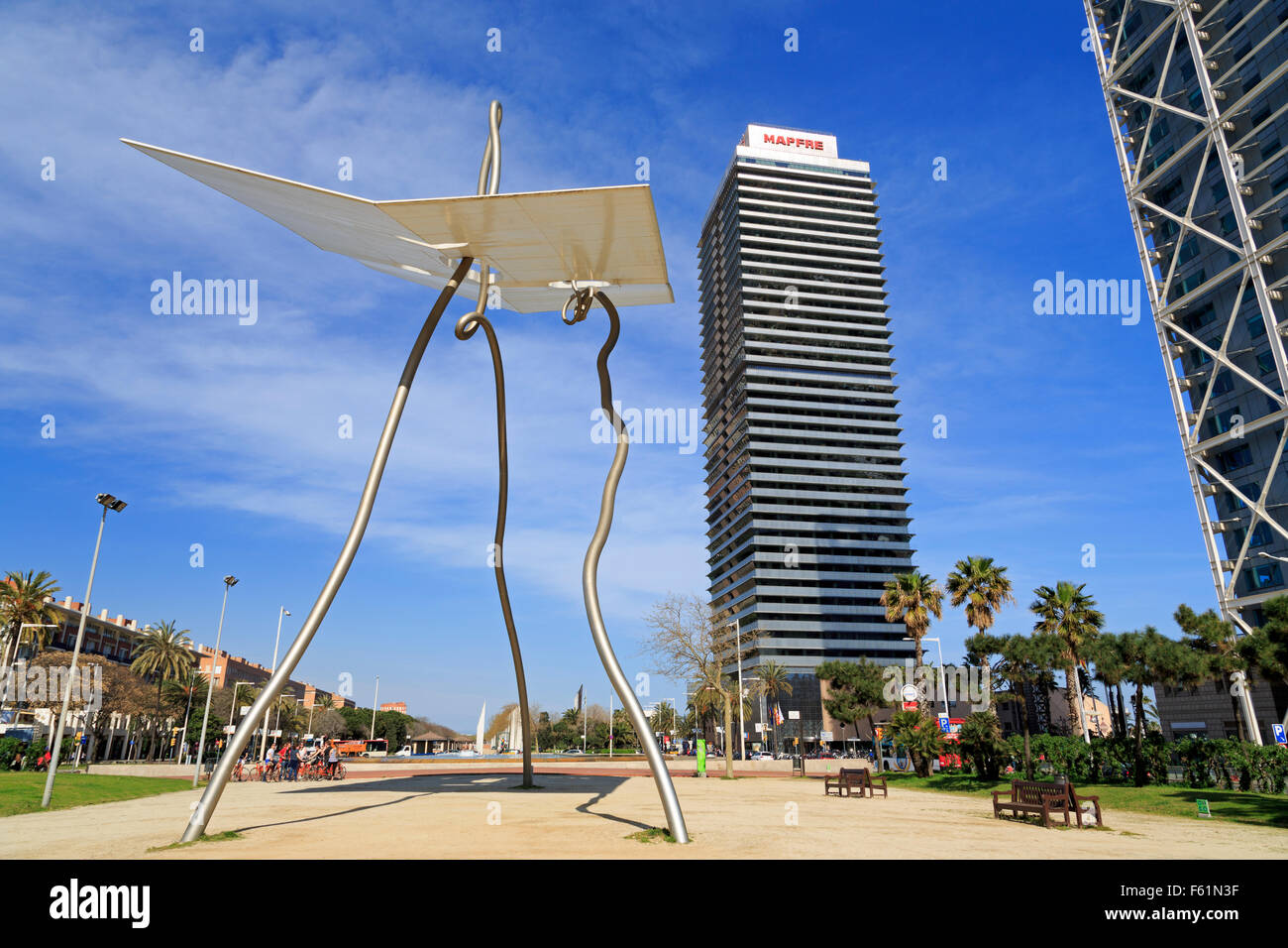 David-Skulptur ich Goliat von Antoni Llena, Ciutat Vella Bezirk, Barcelona, Katalonien, Spanien, Europa Stockfoto