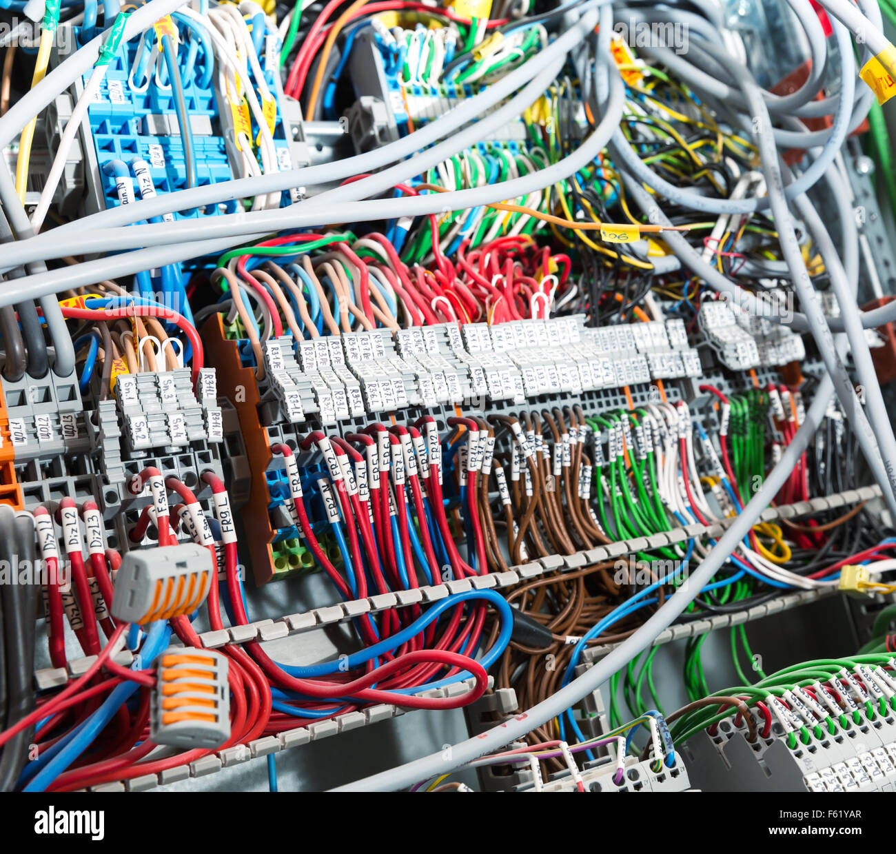 Ein Großteil der elektrischen Ausrüstungen closeup Stockfoto