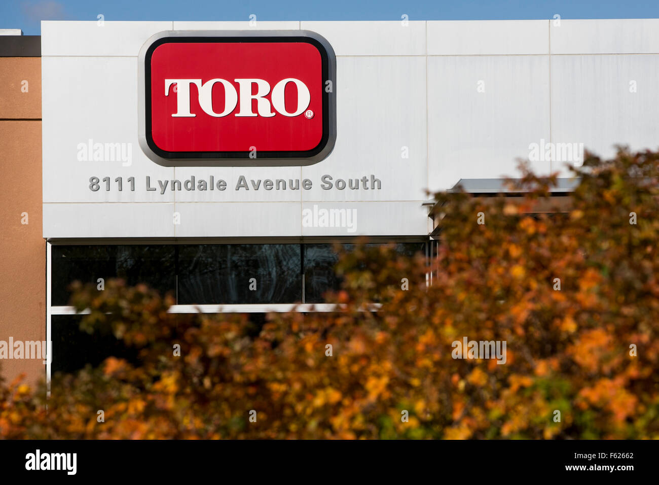Ein Logo Zeichen außerhalb der Hauptsitz von The Toro Company in Bloomington, Minnesota am 24. Oktober 2015. Stockfoto