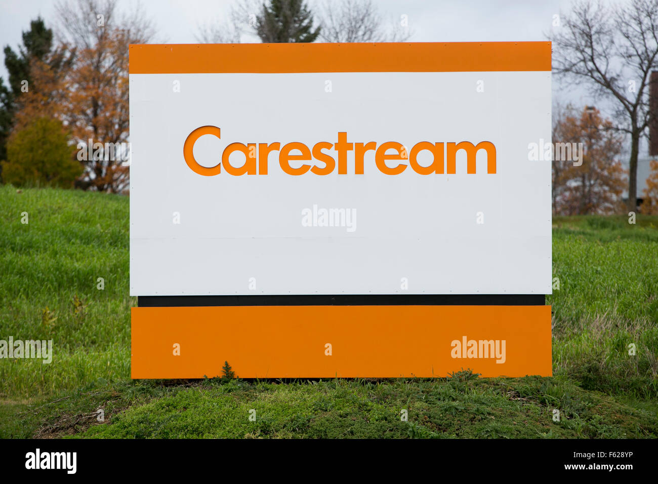 Ein Logo Zeichen außerhalb einer Einrichtung von Carestream Health in Oakdale, Minnesota am 24. Oktober 2015 besetzt. Stockfoto