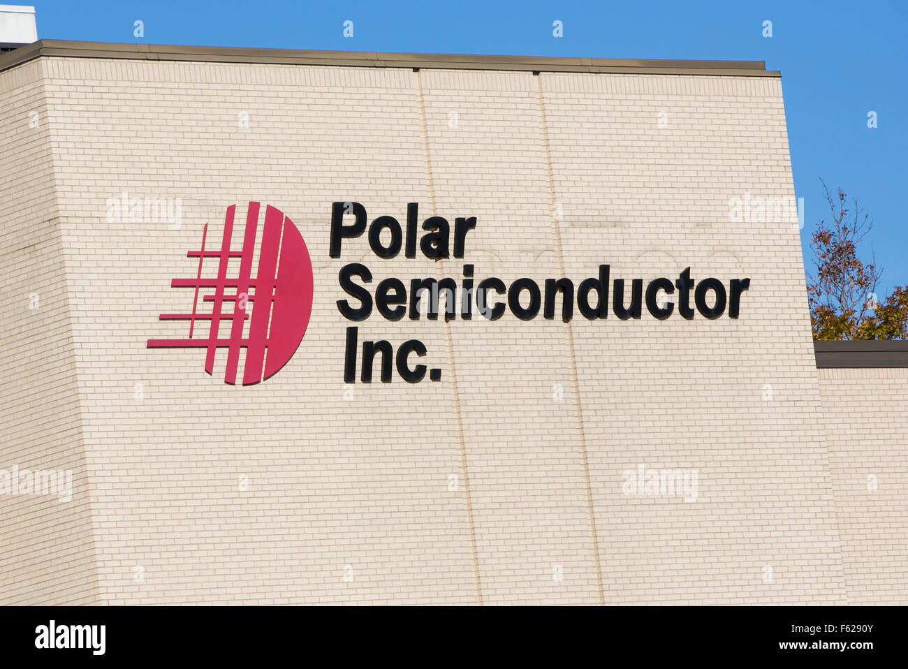 Ein Logo Zeichen außerhalb einer Einrichtung von Polar Semiconductor, Inc., in Bloomington, Minnesota am 24. Oktober 2015 besetzt. Stockfoto