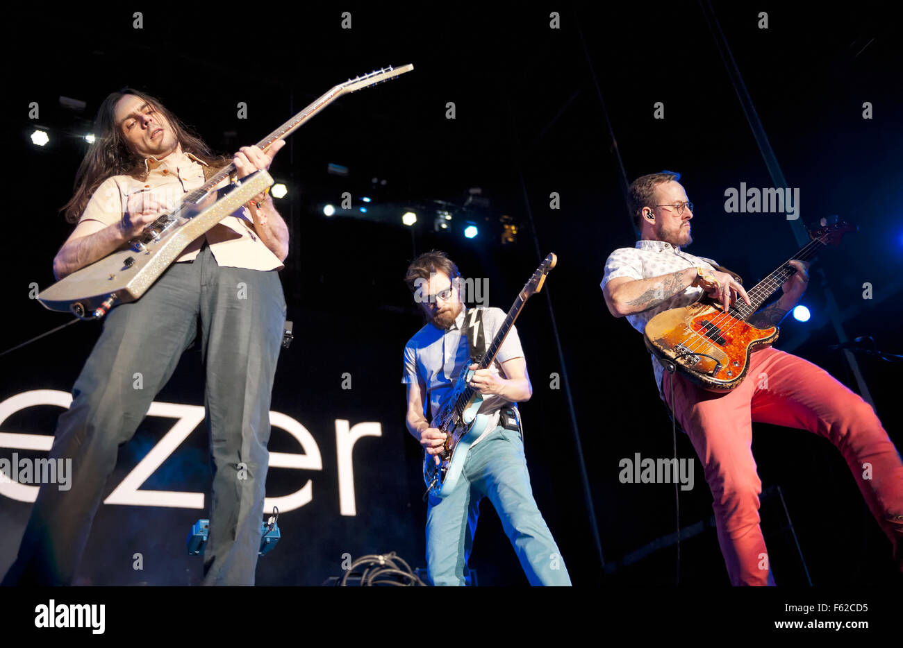Weezer Auftritt beim "Das Leben ist schön" Festival in Downtown Las Vegas, Nevada Stockfoto