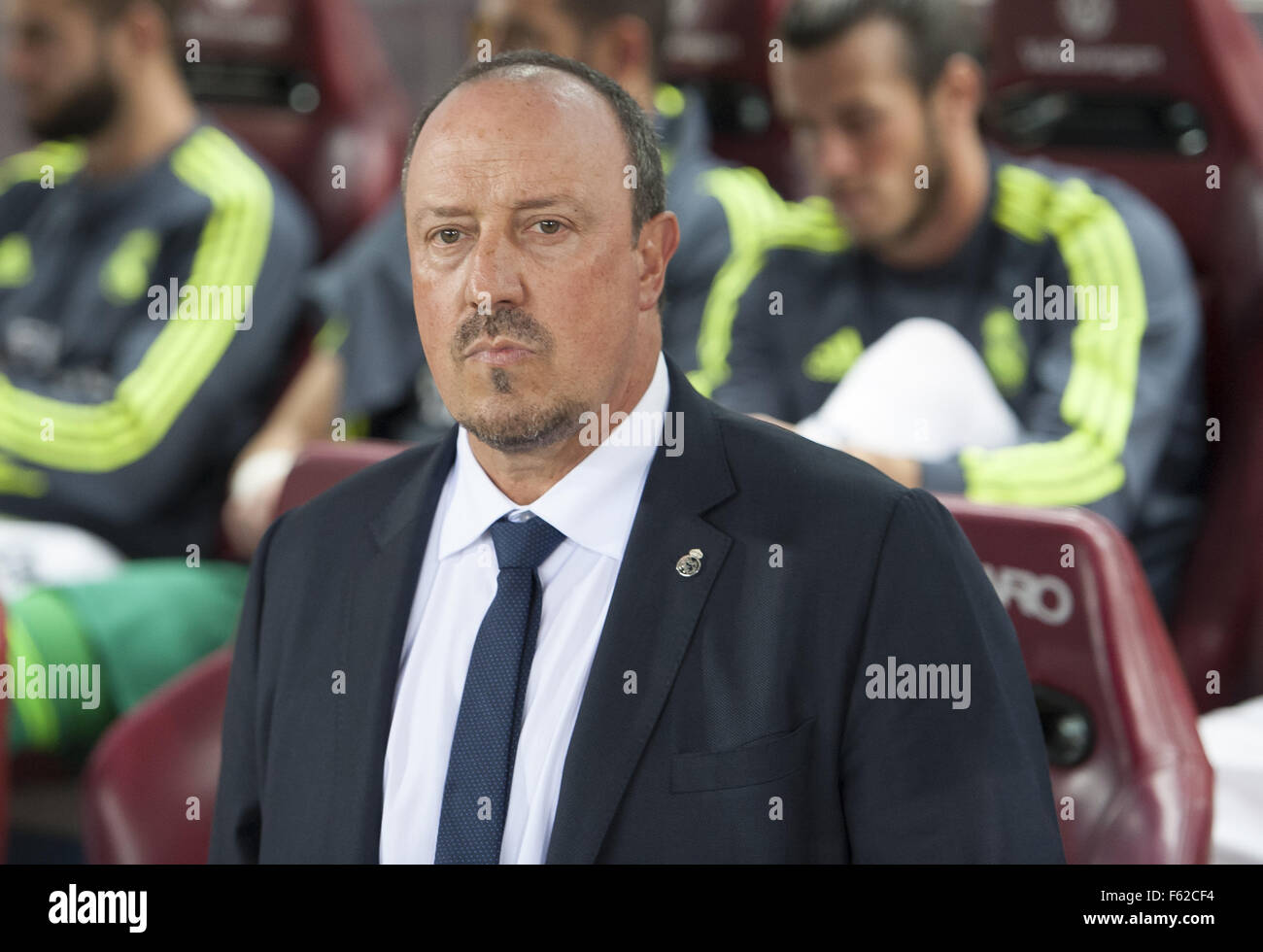 Real Madrid vs. Club Atletico im Vicente Calderon Stadion mit: Rafael Benitez Where: Madrid, Spanien bei: 4. Oktober 2015 Stockfoto