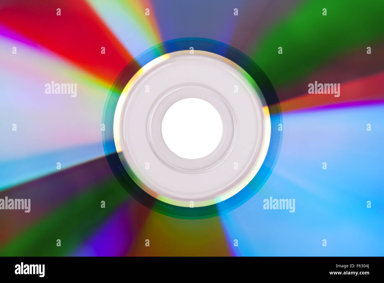 Nahaufnahme der bunten CD. Verwendung für Hintergrund oder Textur Stockfoto