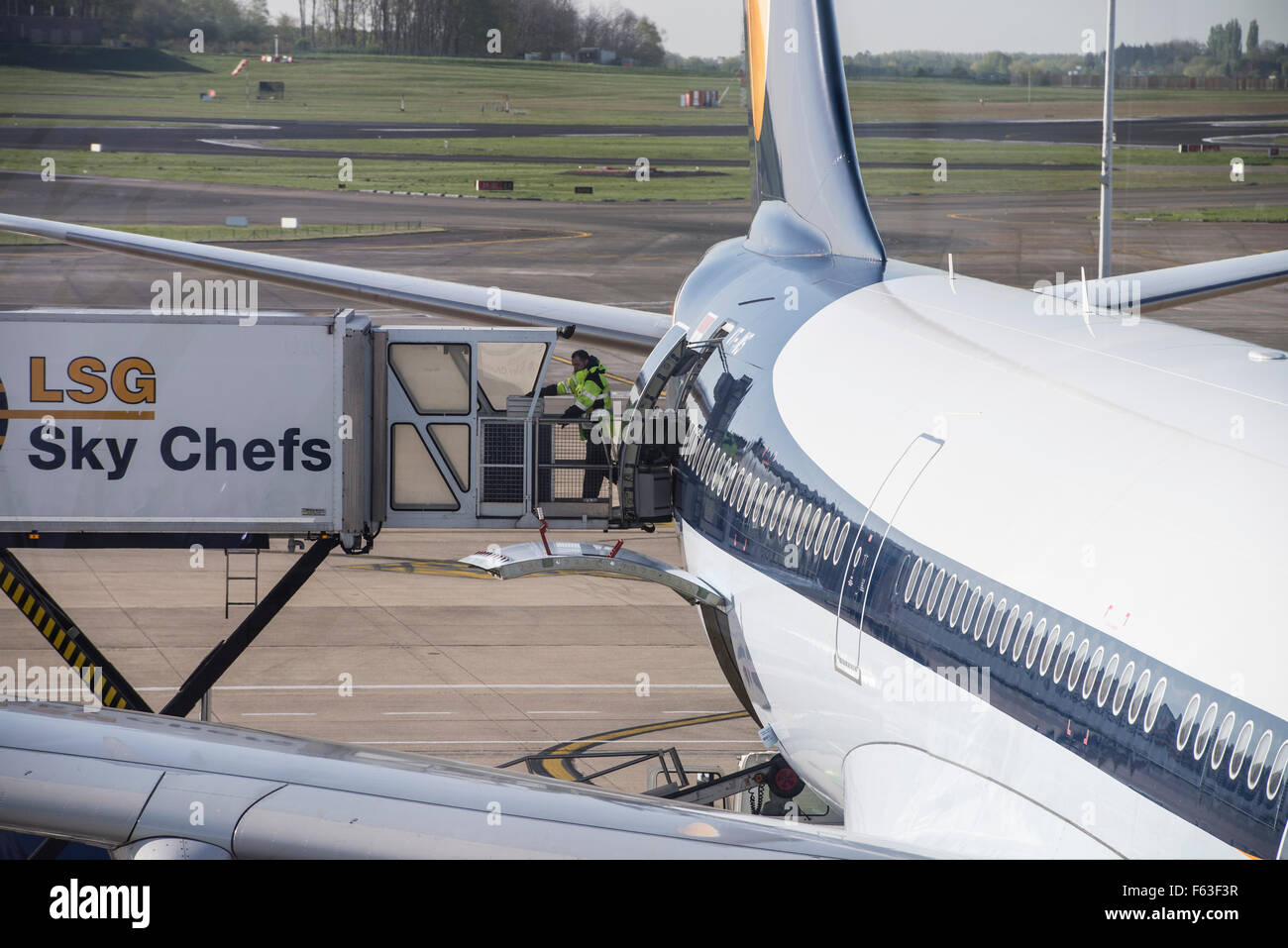 Boeing 737-73A von Jet Airways mit Anmeldung VT-JNS am Flughafen Brüssel Stockfoto