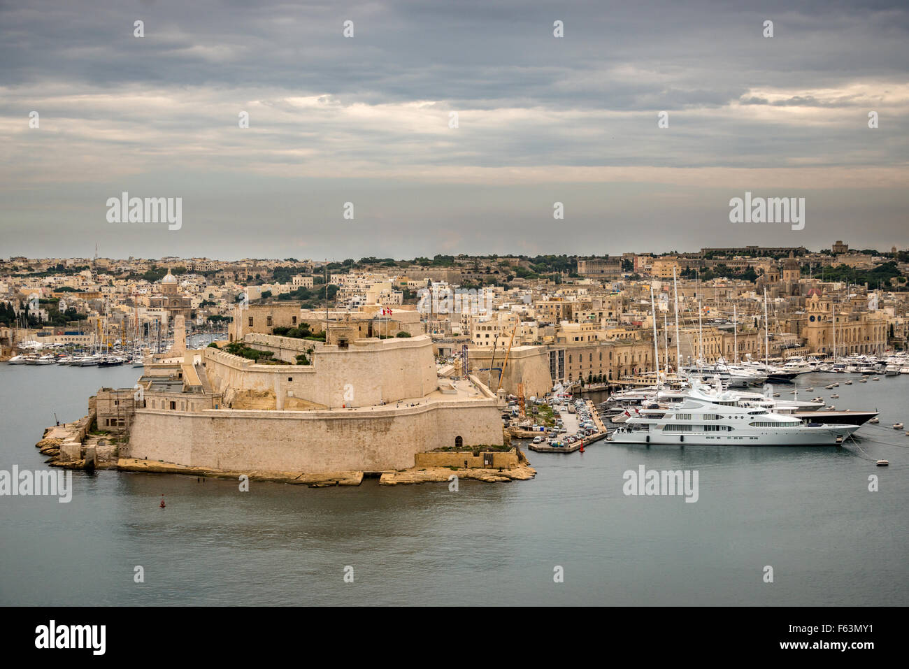 Fort St. Angelo, Birgu, Valletta, Malta Stockfoto