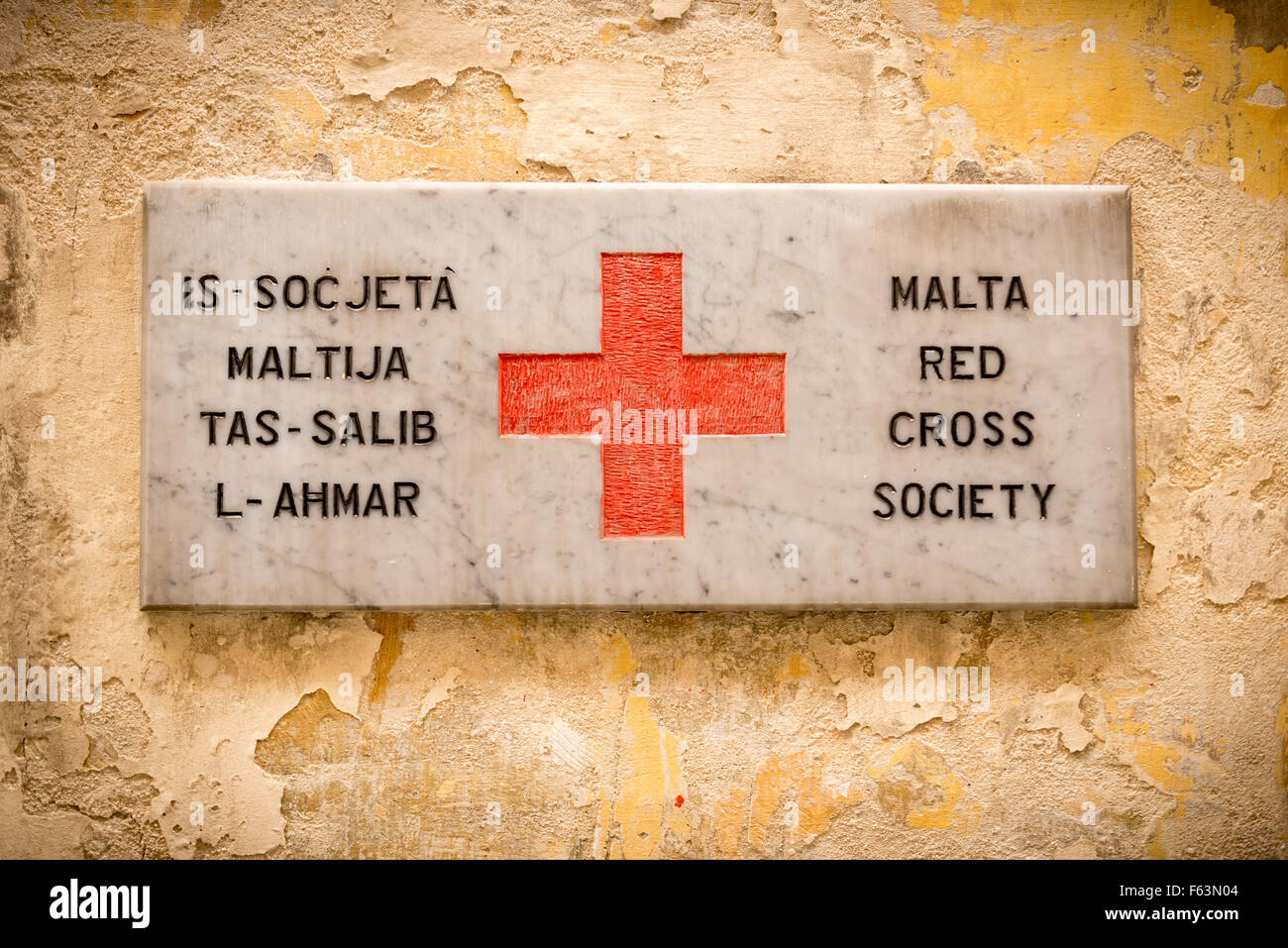 Straßenszenen und Details in Valletta, Malta. Stockfoto