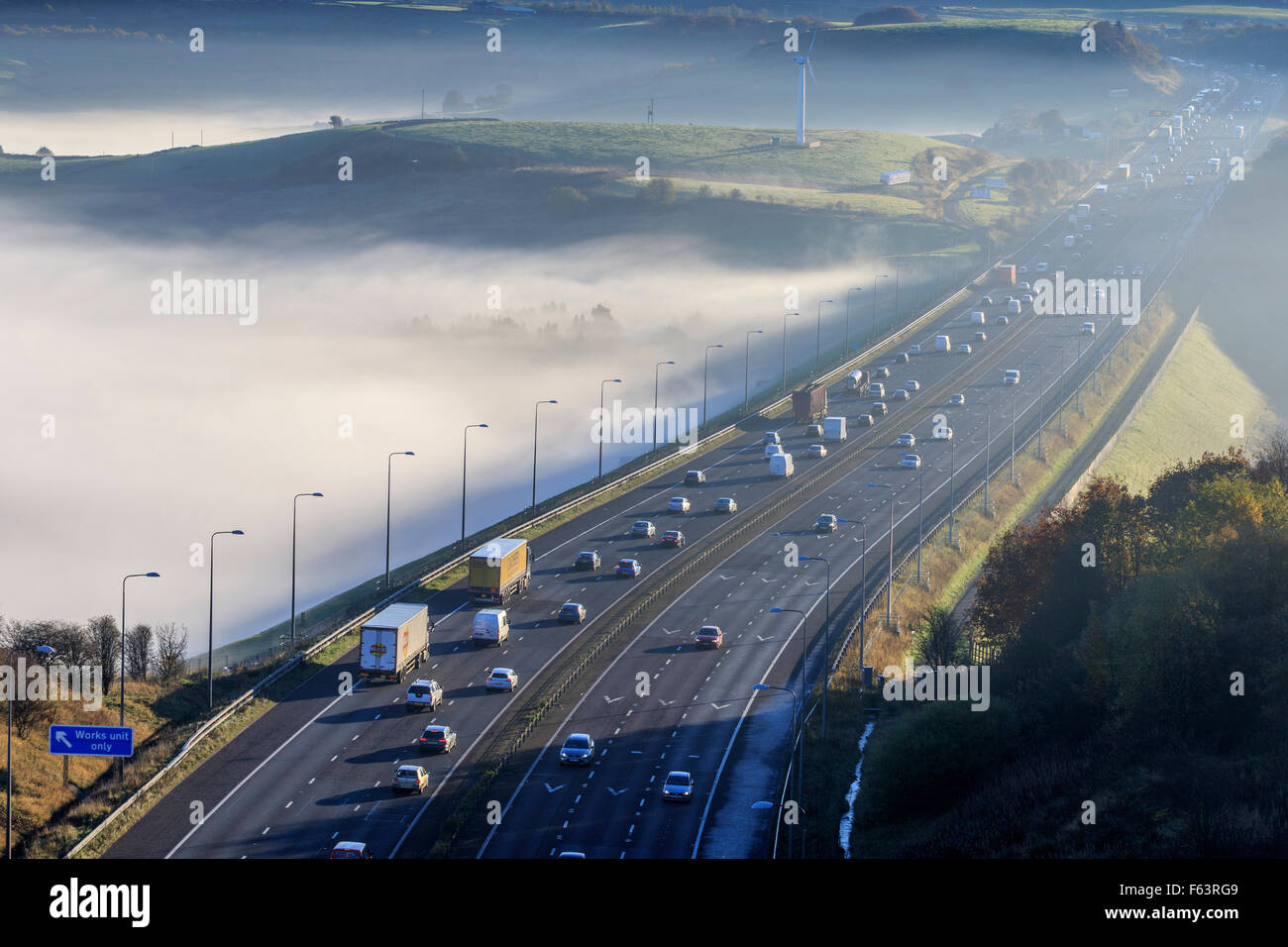Nebel Auf Der Autobahn
