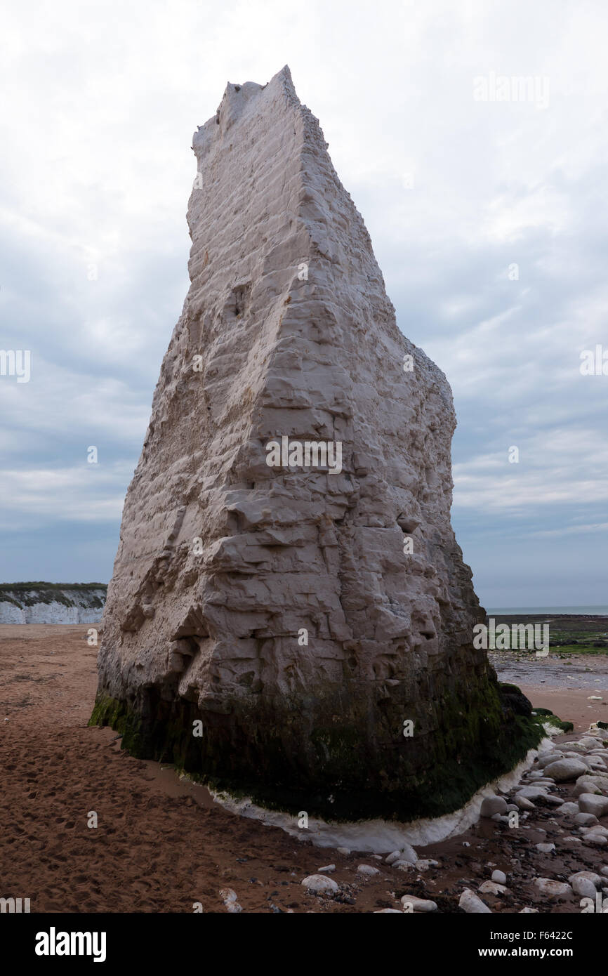 Eine kleine Kreide Stapel an der Botany Bay, Broadstairs, Kent Stockfoto