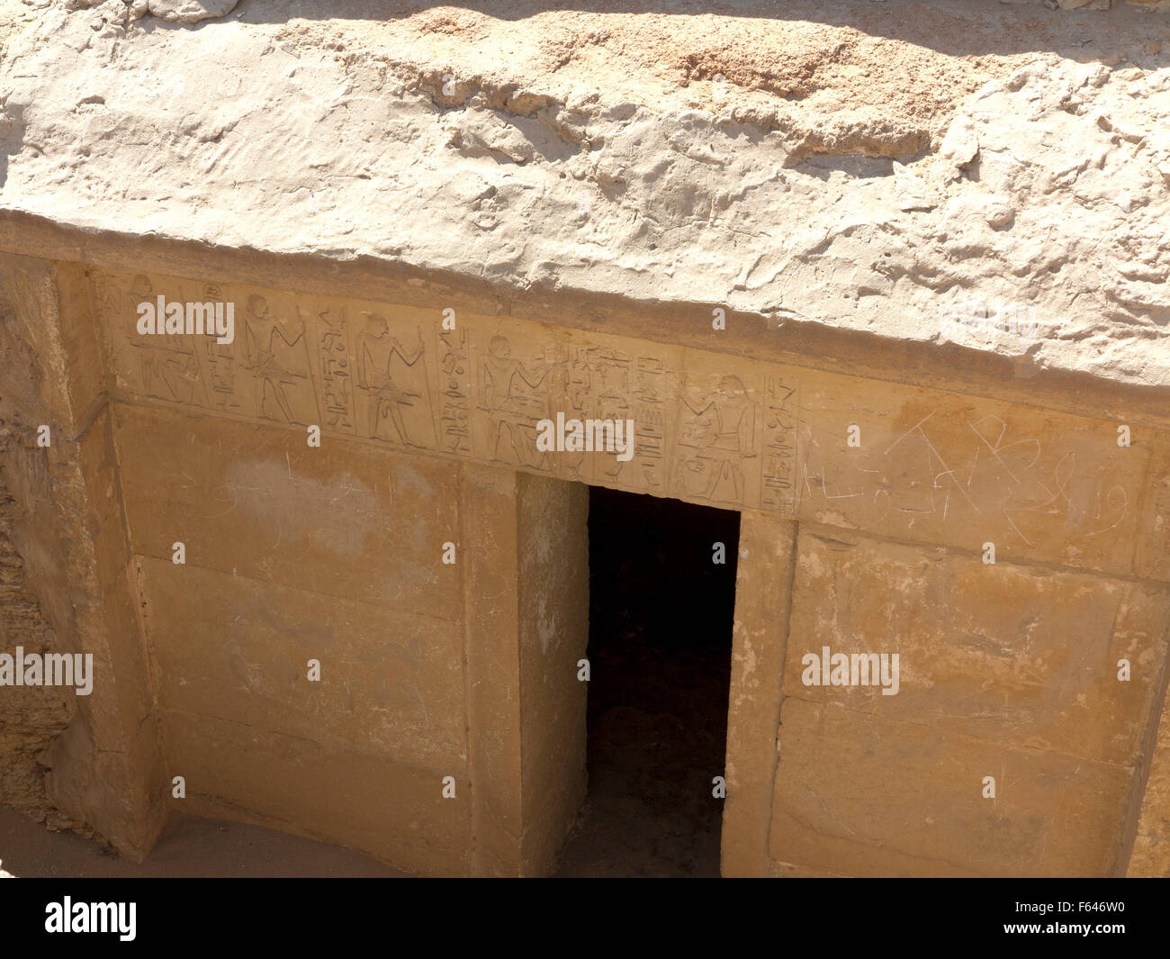 Alten Reiches Grab Eingang in der Nekropole von Sakkara auch bekannt als Sakkara Ägypten Stockfoto