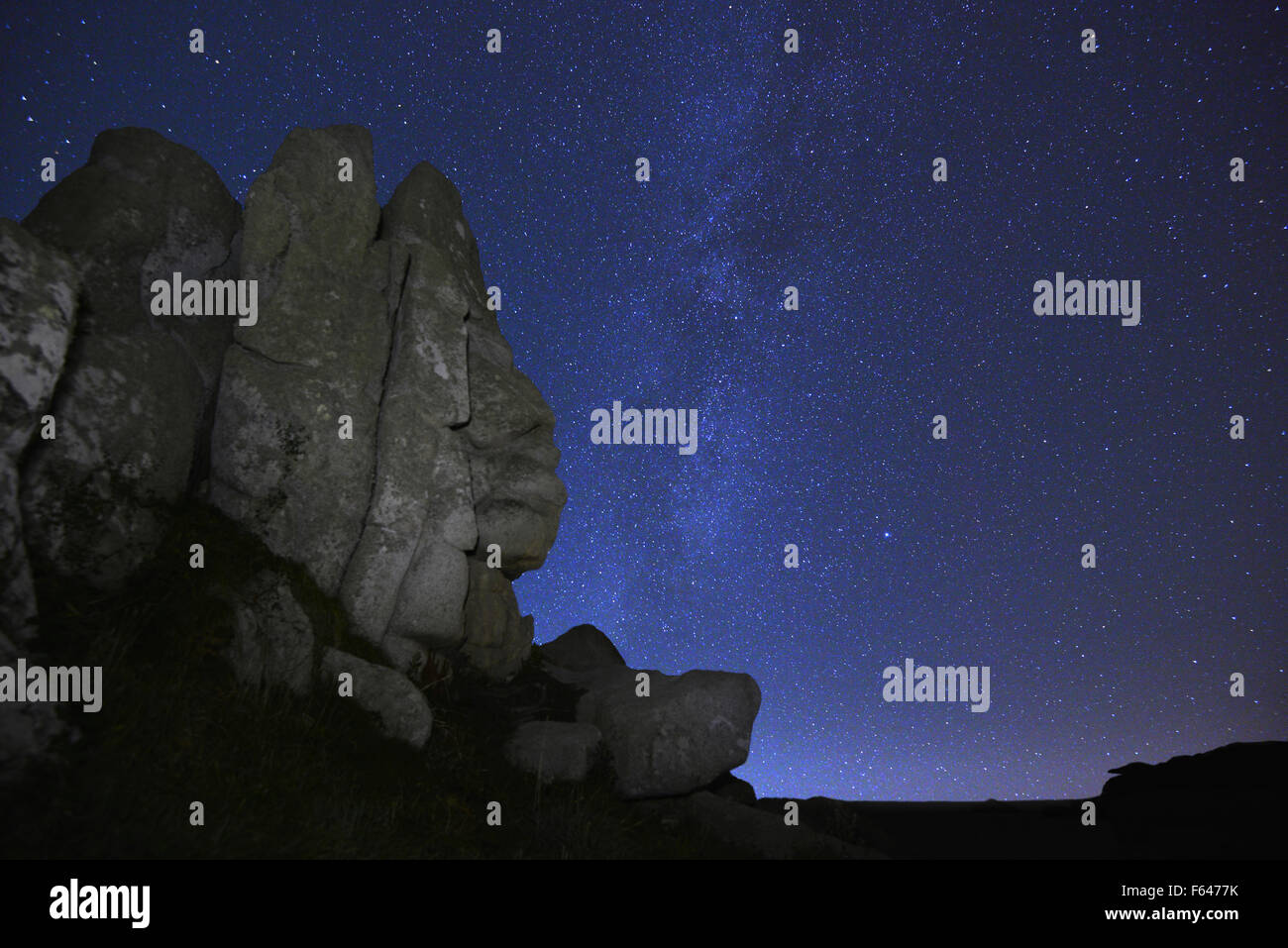 Carn Leh, Altstadt - Isles of Scilly Stockfoto