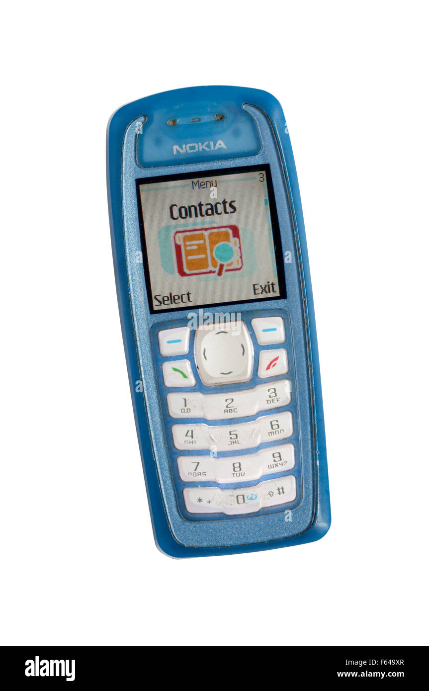 Ein altes Nokia 3100 Handy "Telefon Stockfoto