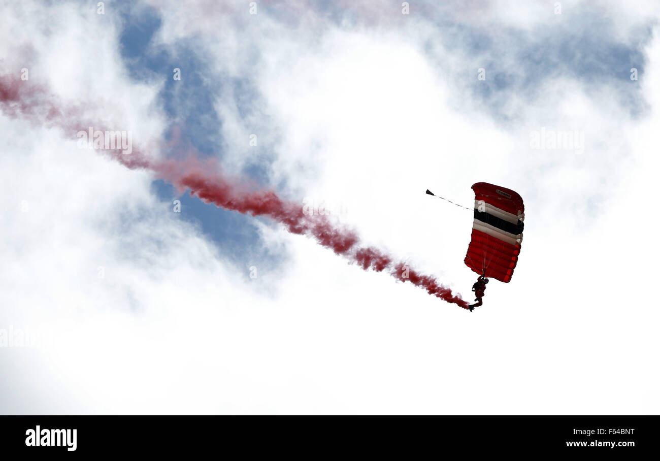 Die roten Teufel - ist das Freifall-Team der Fallschirm Display Team von The Parachute Regiment und die britische Armee Stockfoto