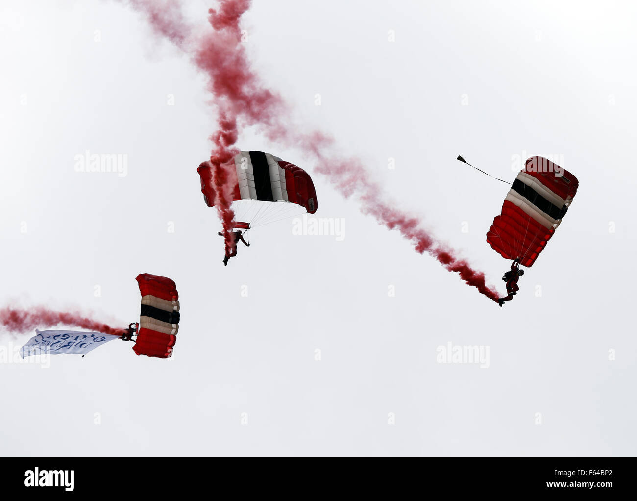 Die roten Teufel - ist das Freifall-Team der Fallschirm Display Team von The Parachute Regiment und die britische Armee Stockfoto