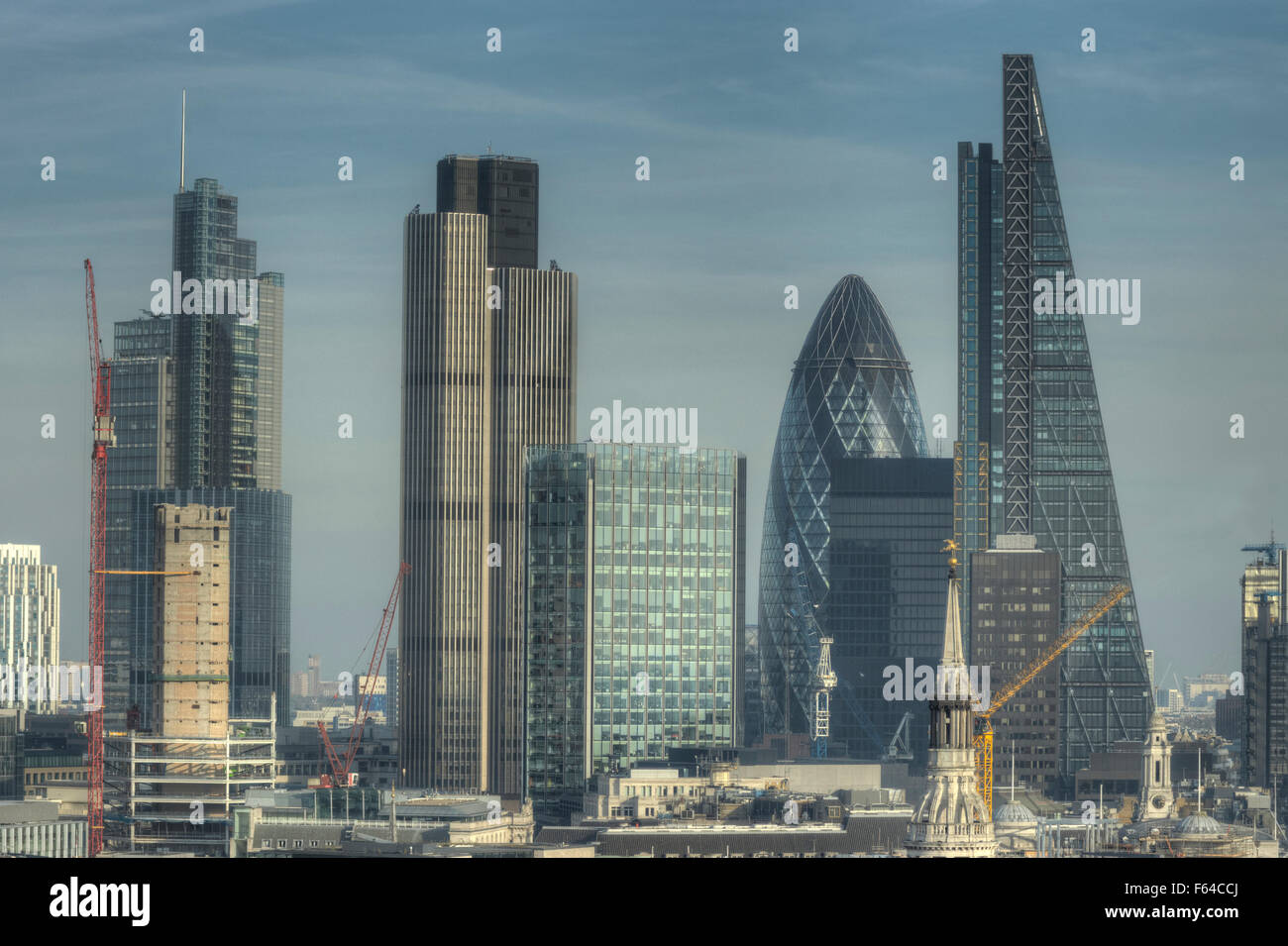 der Londoner Hochhäuser.  Wolkenkratzer in London. hohen Gebäuden Stockfoto