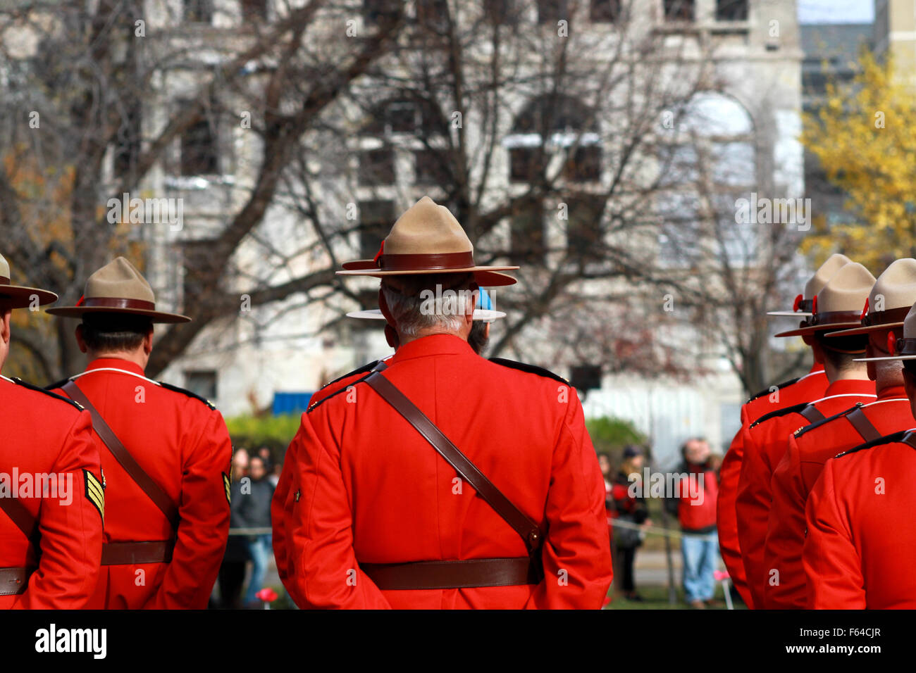 Montreal, Kanada. 11. November 2015. Remembrance Day Feierlichkeiten an der McGill University in Montreal, que, 11. November 2015. Bildnachweis: Lee Brown/Alamy Live-Nachrichten Stockfoto