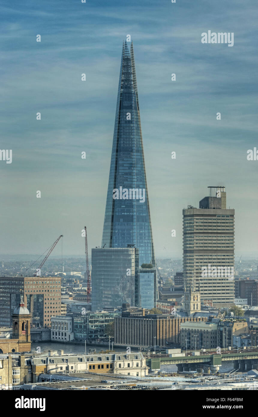 Der Shard London hoch bauen Stockfoto
