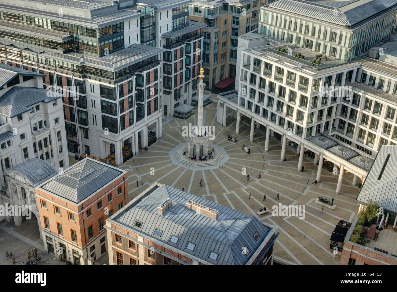Paternoster Square an der Börse von London Londoner Bankenviertel Stockfoto