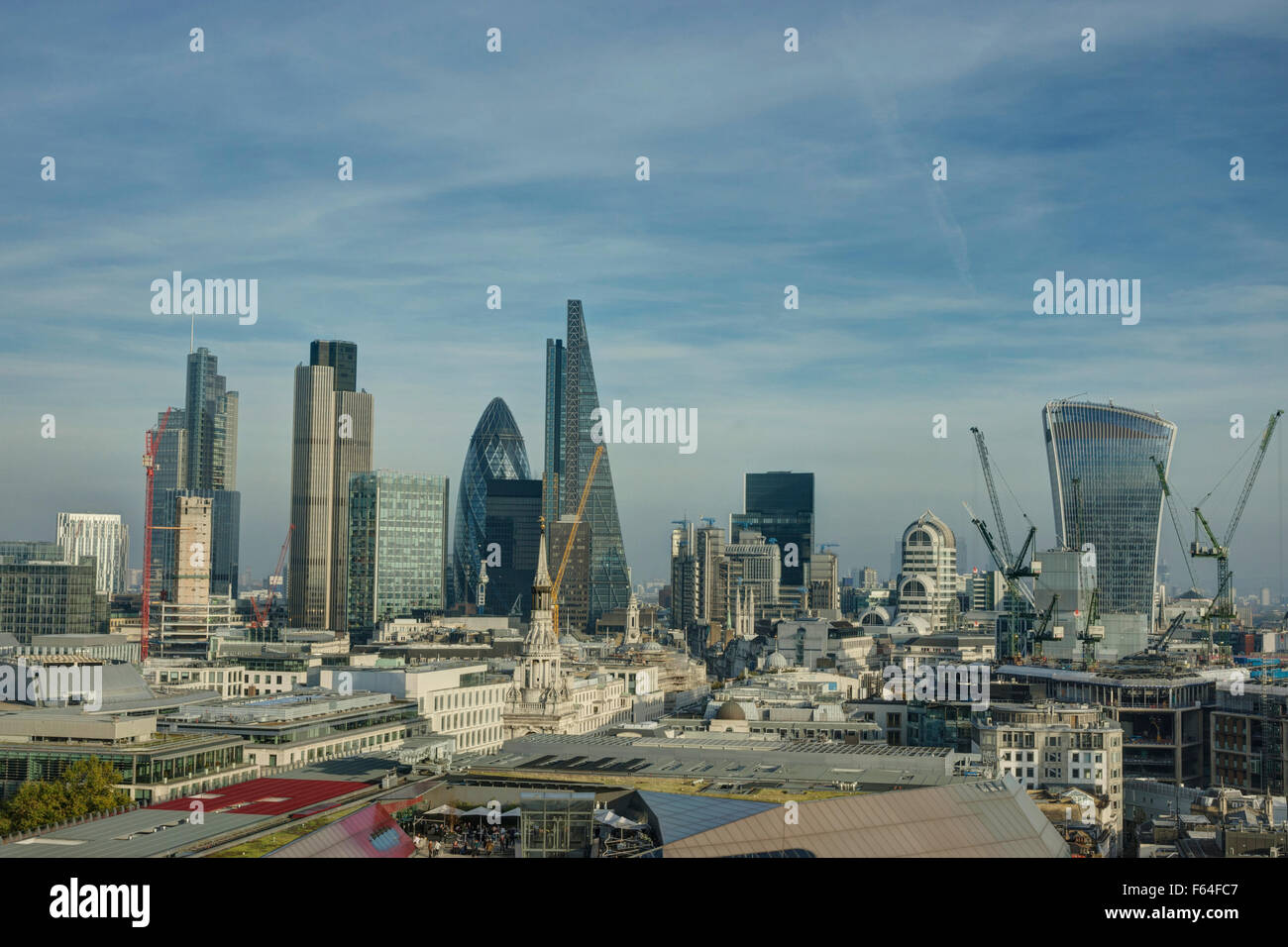 der Londoner Hochhäuser.  Wolkenkratzer in London. Stockfoto