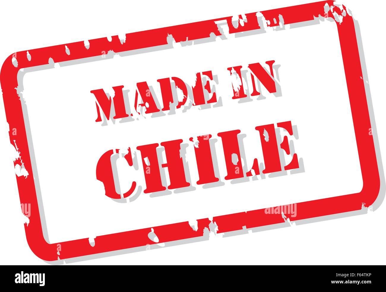 Roter Stempel Vektor Made In Chile Stock Vektor
