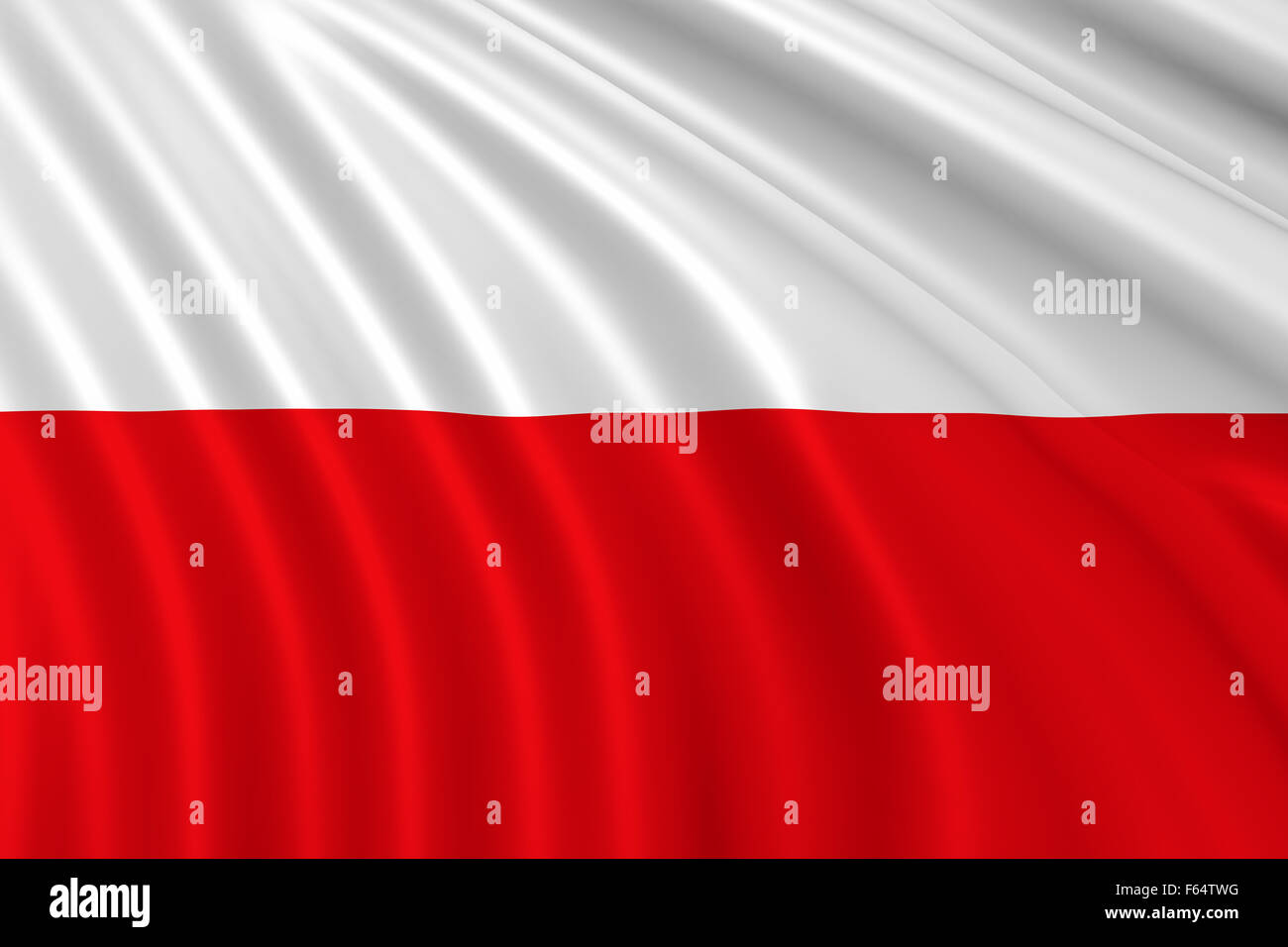 Flagge von Polen Waing im wind Stockfoto