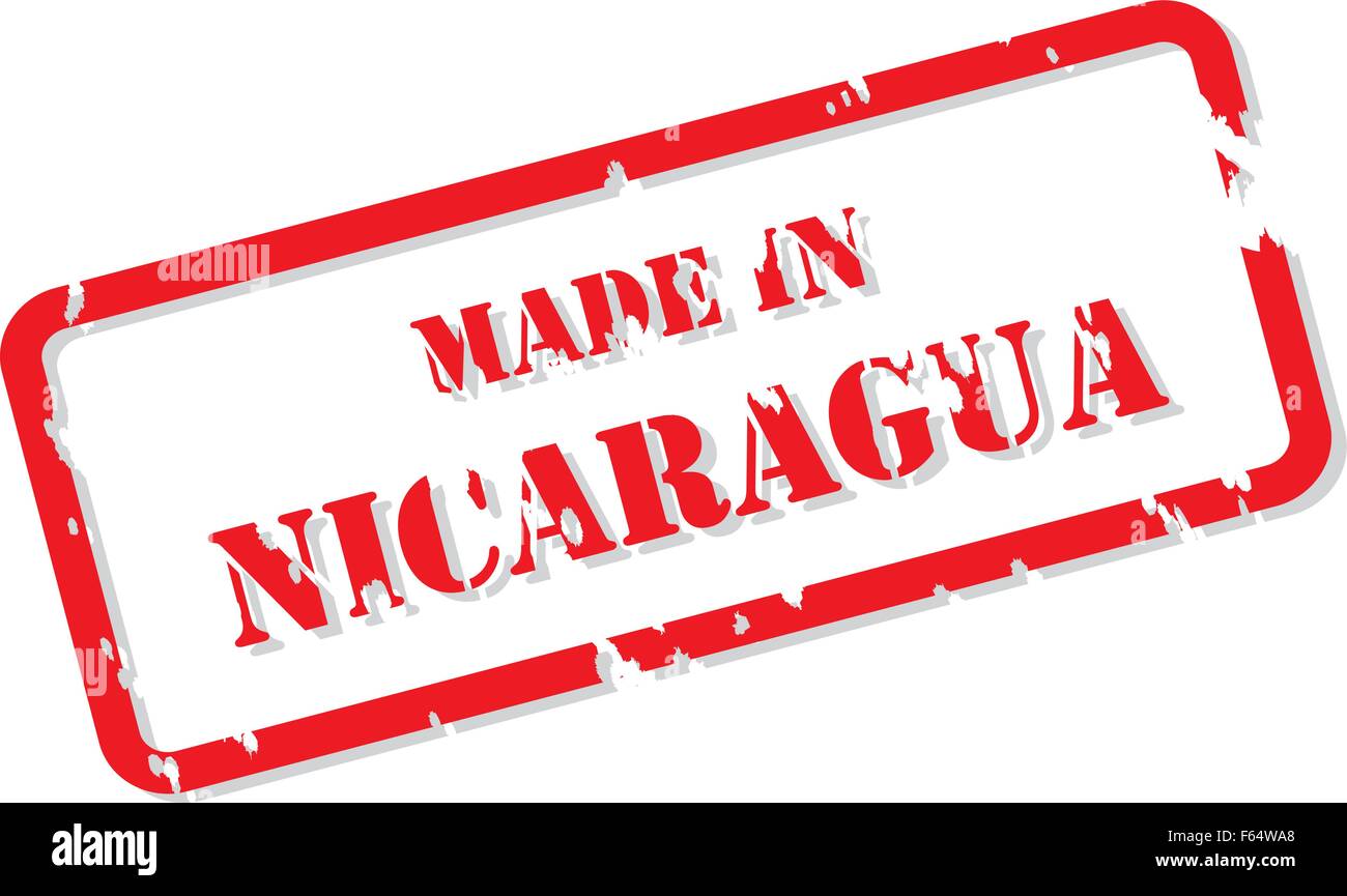 Roter Stempel Vektor gemacht In Nicaragua Stock Vektor
