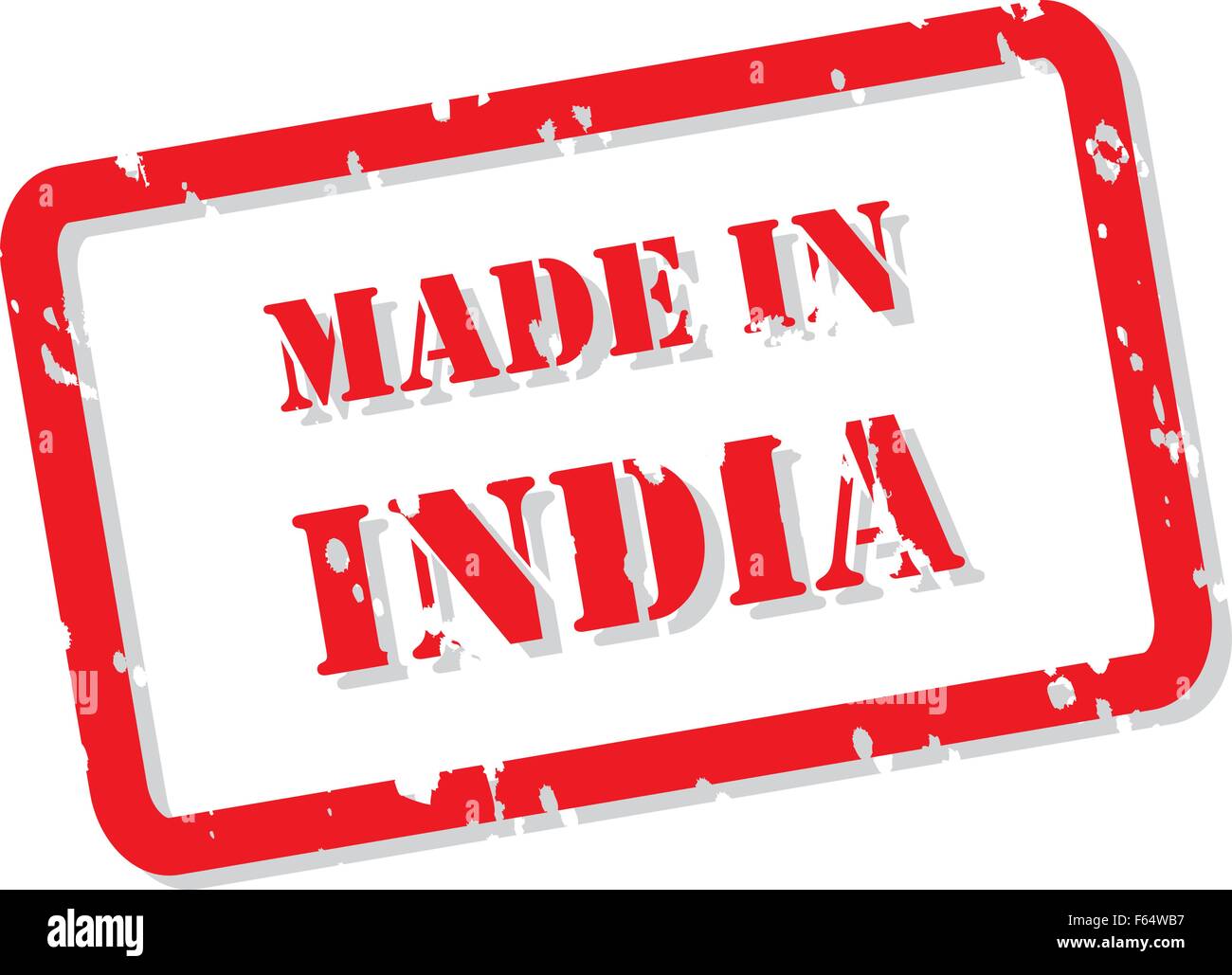 Roter Stempel Vektor der Made In India Stock Vektor