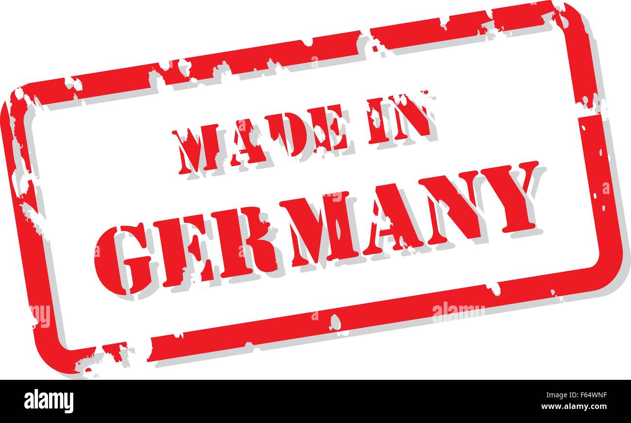 Roter Stempel Vektor Made In Germany Stock Vektor