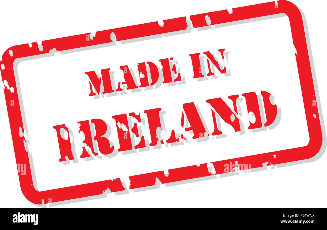 Roter Stempel Vektor Made In Irland Stock Vektor