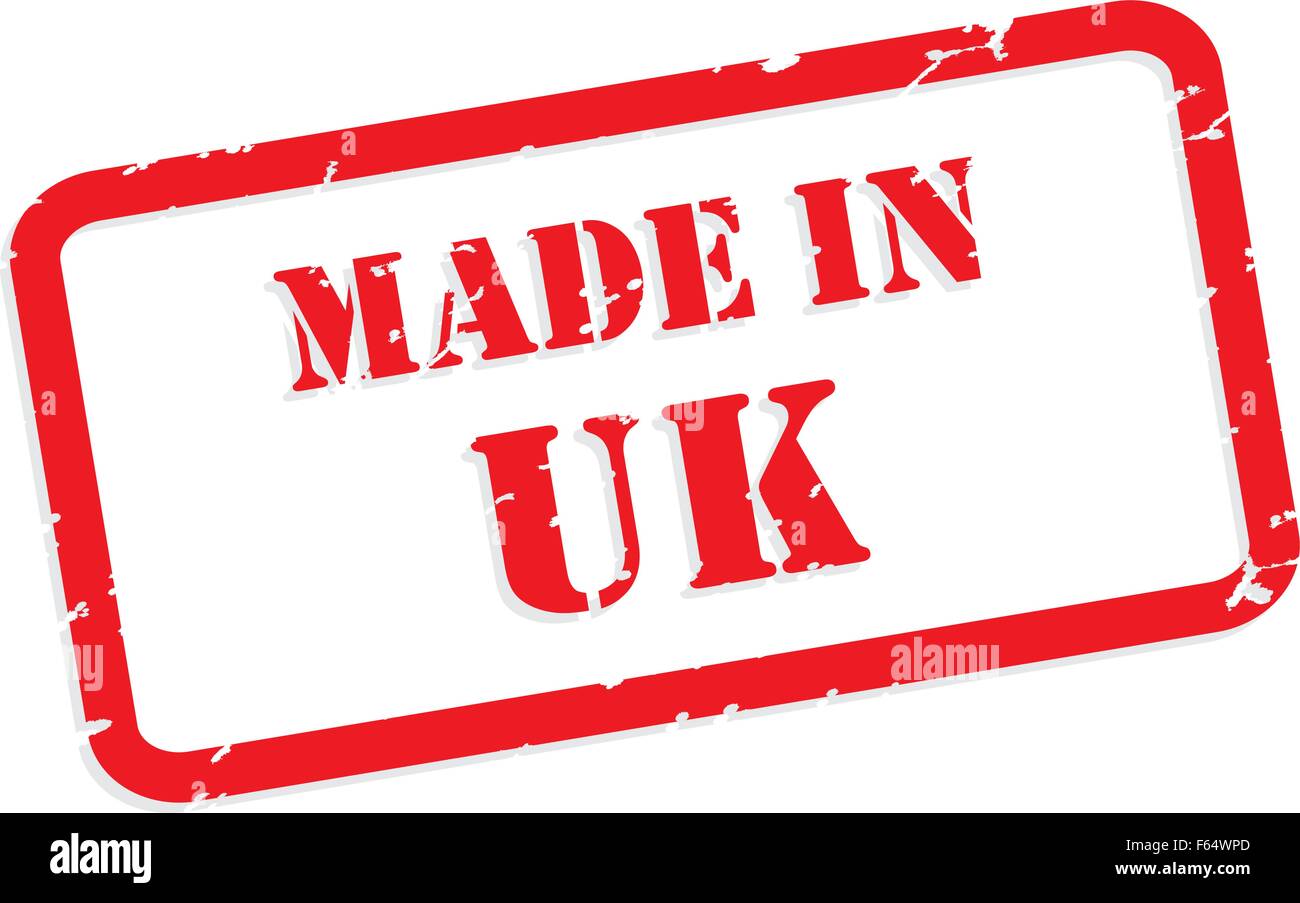 Roter Stempel Vektor der Made In UK Stock Vektor