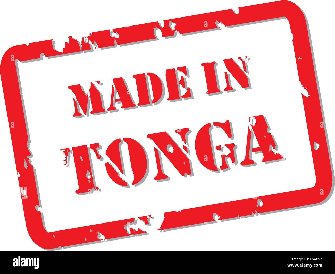 Roter Stempel Vektor gemacht In Tonga Stock Vektor