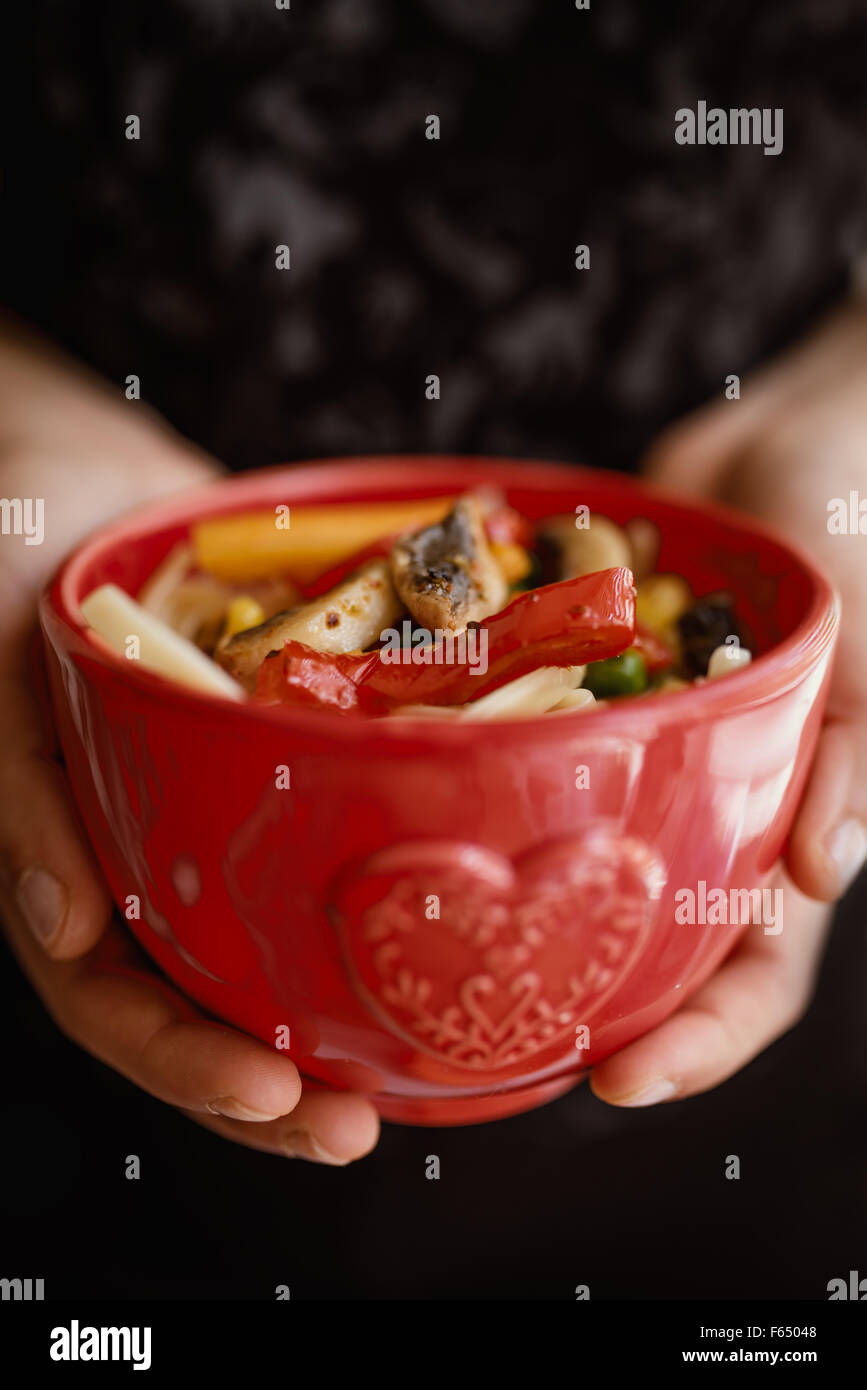 gesunde Ernährung, Diäten und Menschen-Konzept Stockfoto